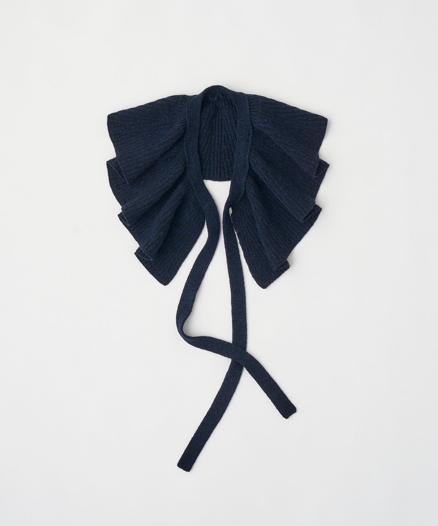 unfil　wool knit frill collar