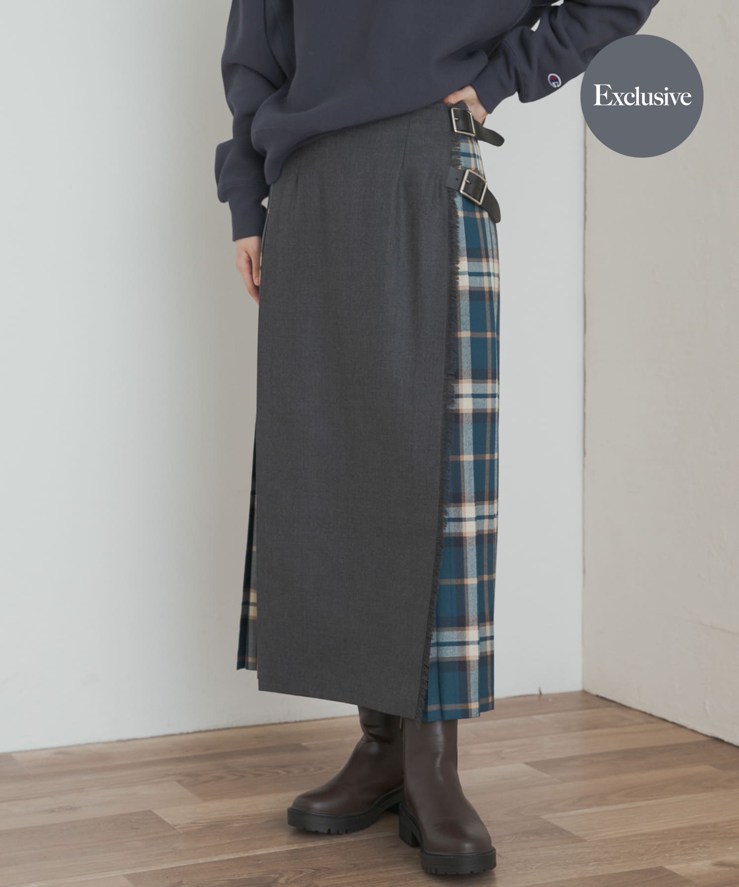 『別注』O’NEIL OF DUBLIN×DOORS　COMBI QUILT SKIRT