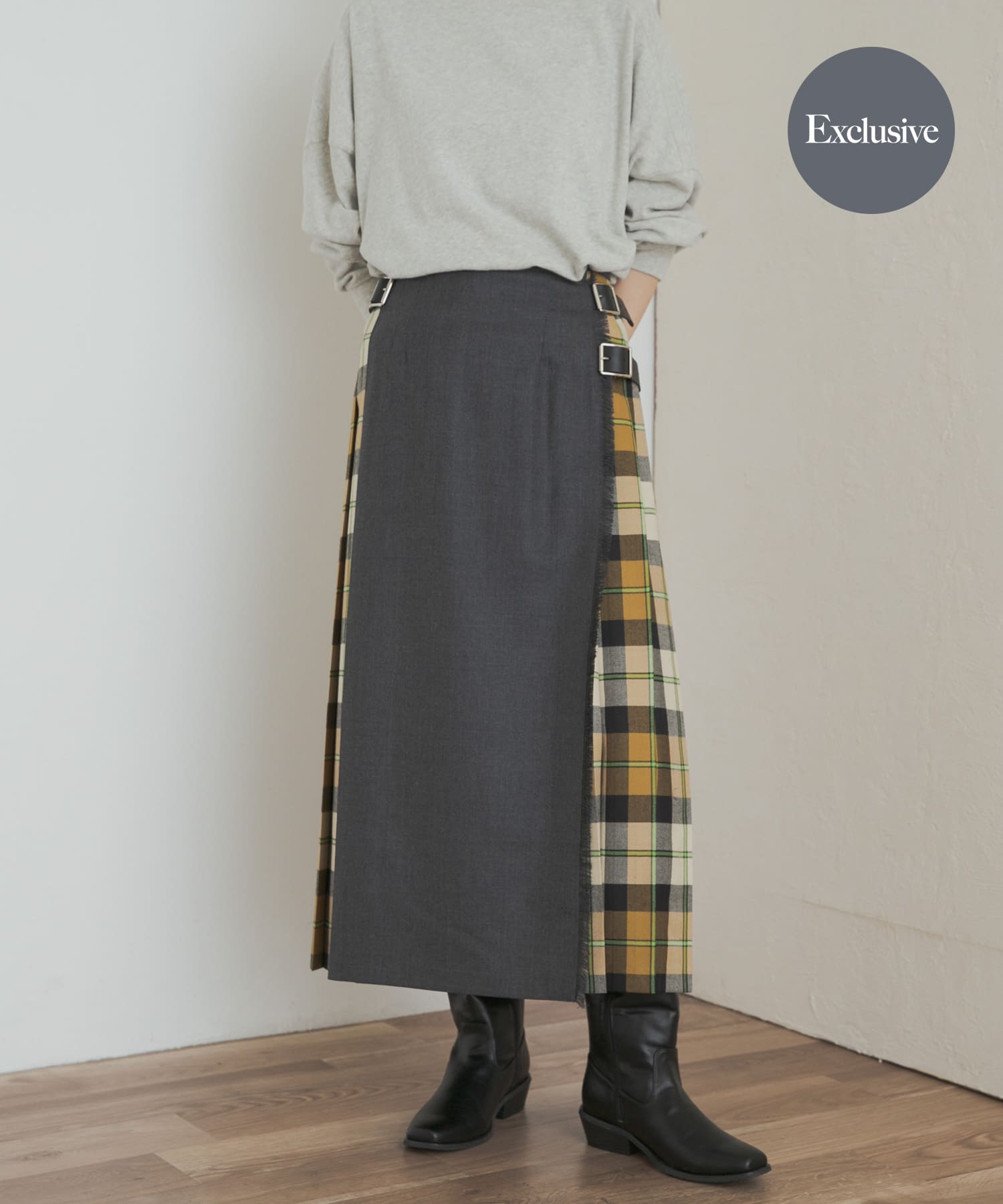 『別注』O’NEIL OF DUBLIN×DOORS　COMBI QUILT SKIRT