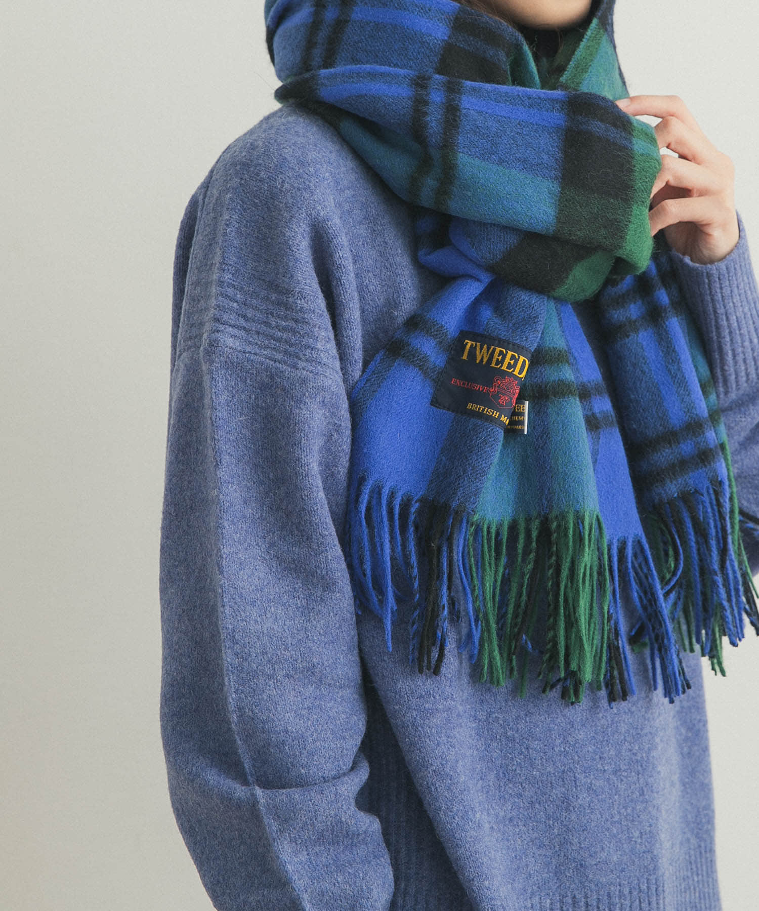 『一部別注カラー』TWEED MILL　Lambswool Stole