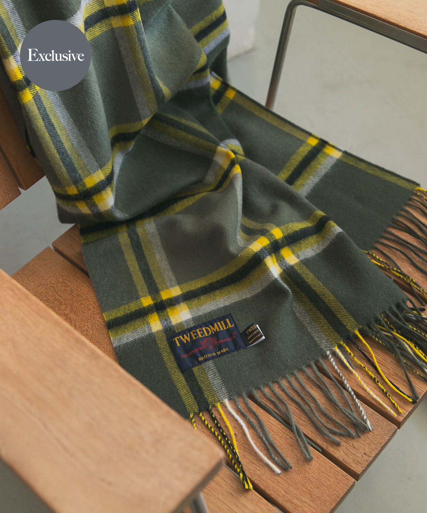『一部別注カラー』TWEED MILL　Lambswool Stole