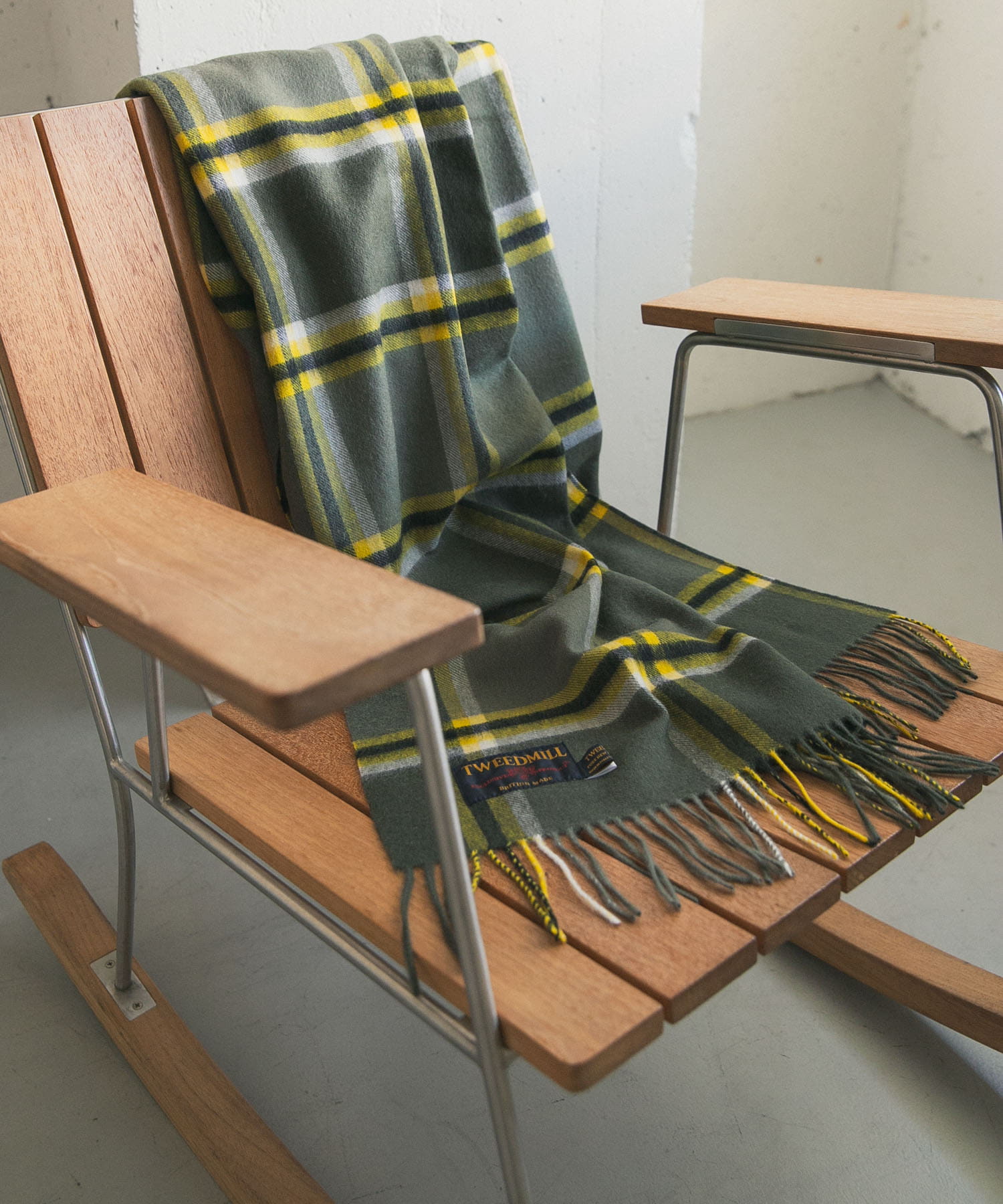 『一部別注カラー』TWEED MILL　Lambswool Stole 別注T/CHK Free