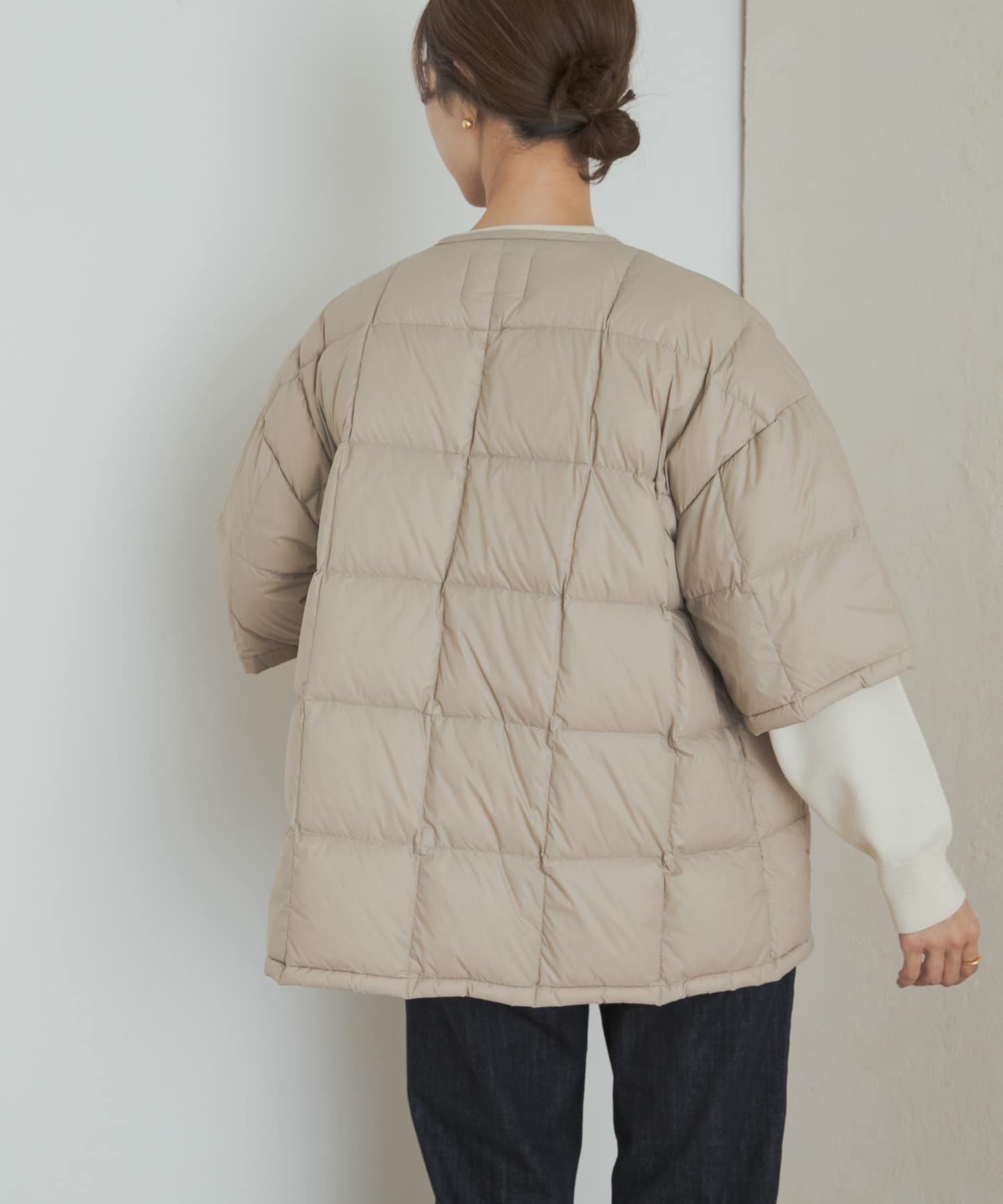 『別注』TAION×DOORS　ショートスリーブAラインライトダウン G.BEIGE one