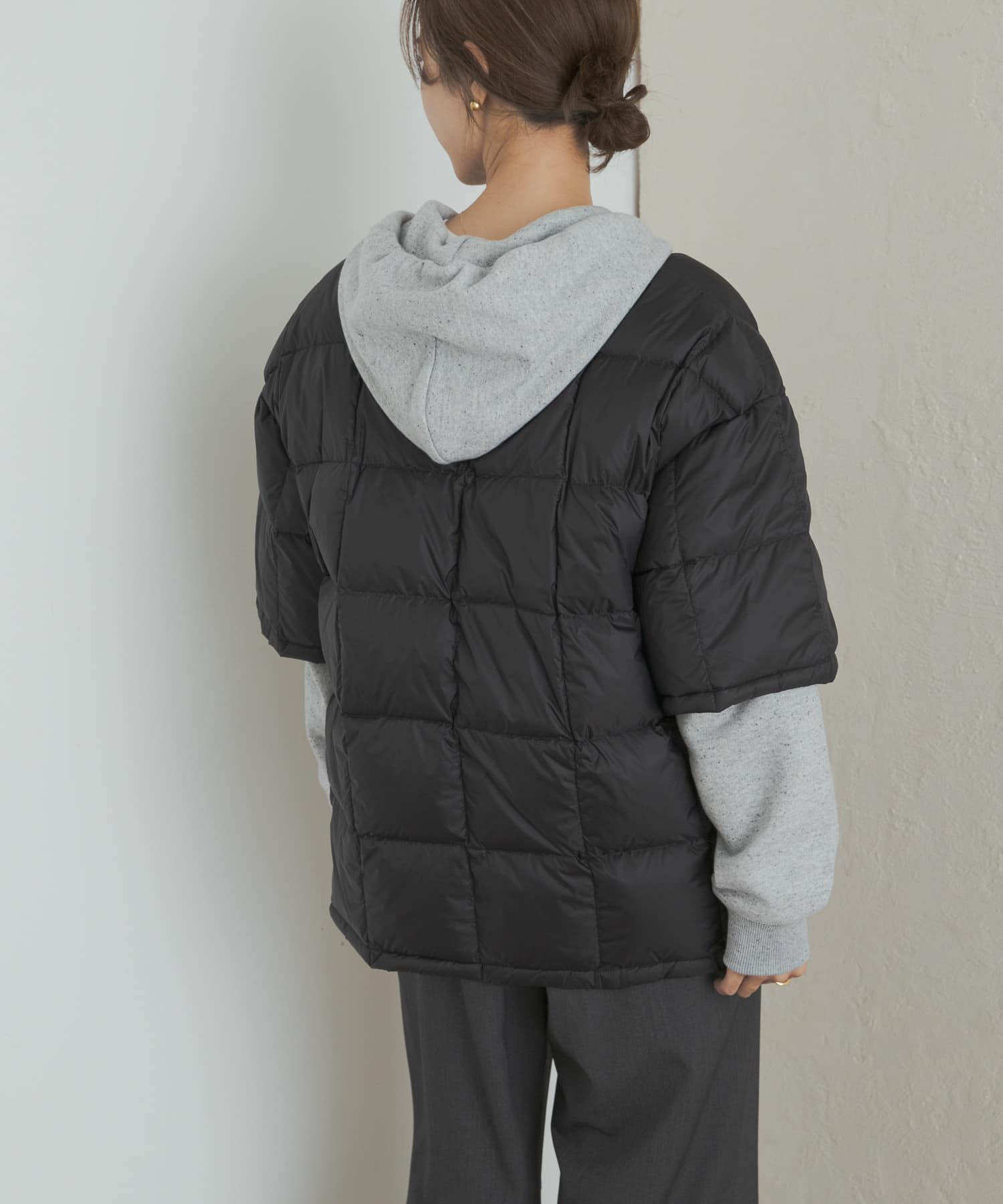 『別注』TAION×DOORS　ショートスリーブAラインライトダウン BLACK one