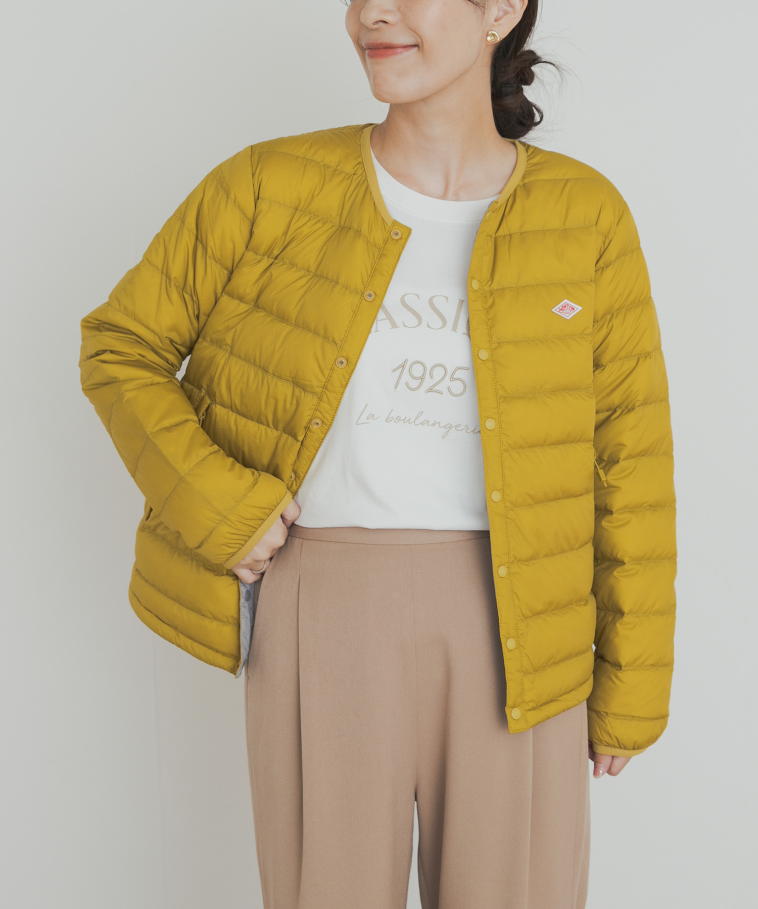 DANTON　INNERDOWN CREWNECKJACKET