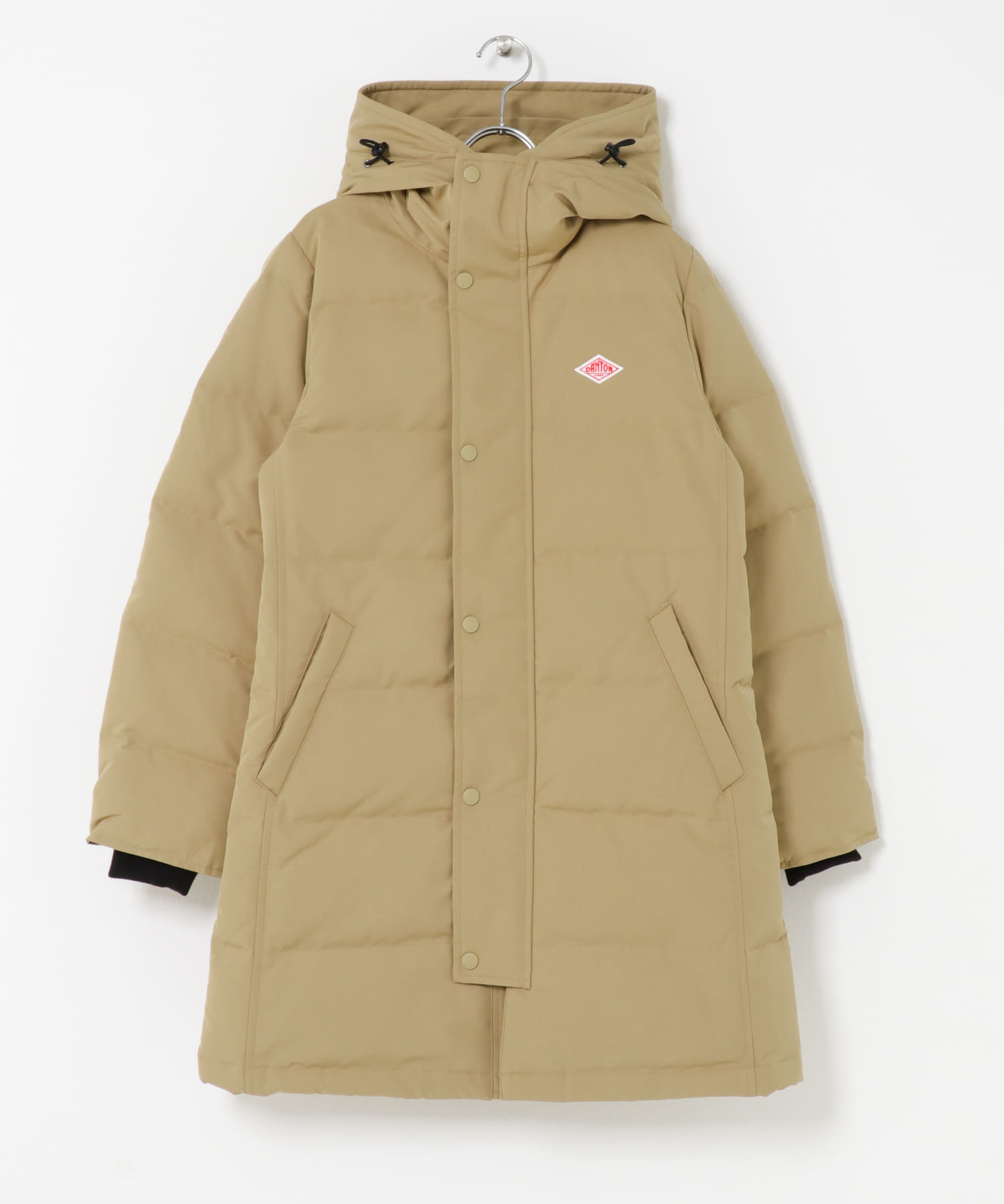 DANTON　FAKE FAR HOODED DOWN COAT LT.BEIGE S