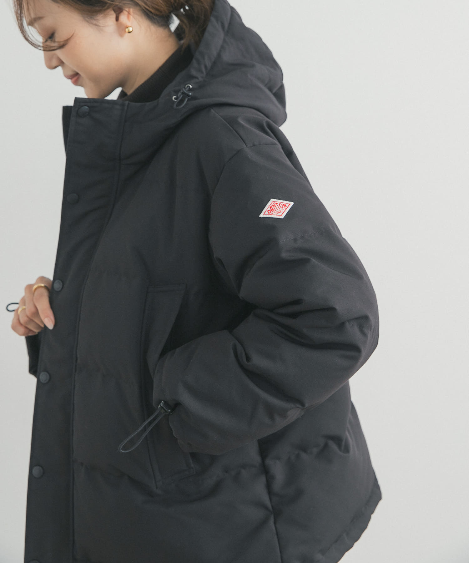 DANTON ブラック ダウンジャケットXS DANTON DOWN HOODED JACKET(XS BLACK): アウター｜URBAN RESEARCH公式
