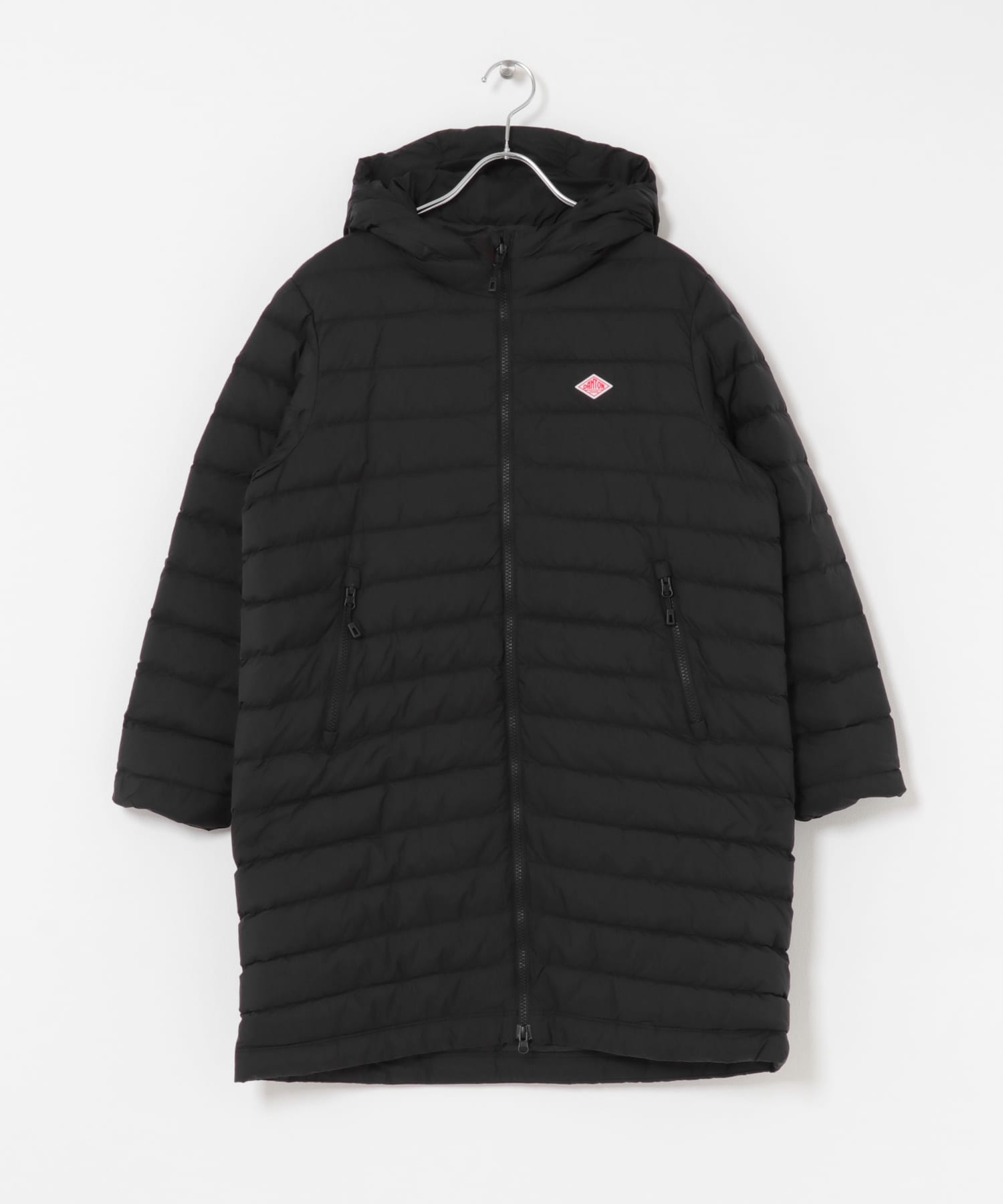 DANTON　MIDDLE DOWN HOODED COAT BLACK S