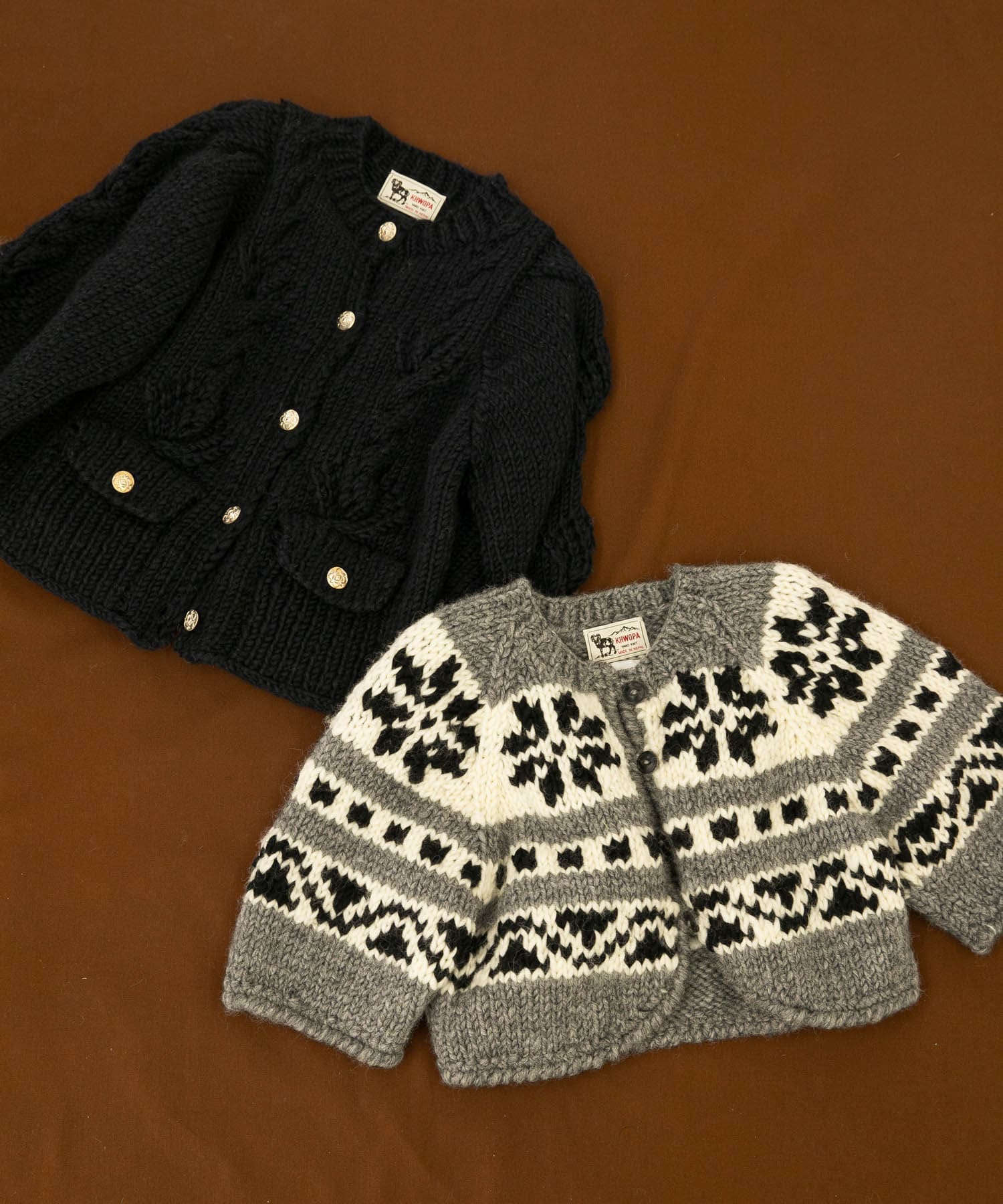 『別注』KHWOPA×DOORS　ニットカーディガン NAVY one