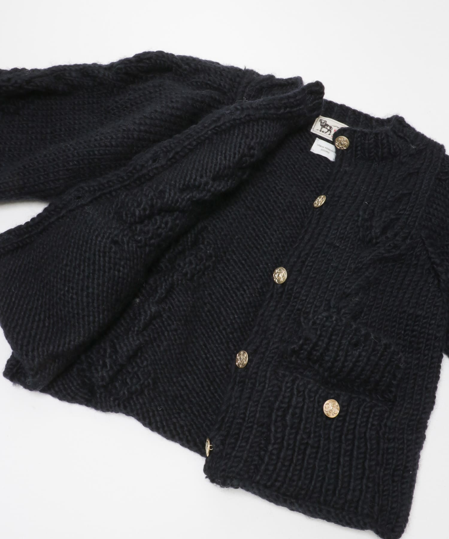 『別注』KHWOPA×DOORS　ニットカーディガン NAVY one