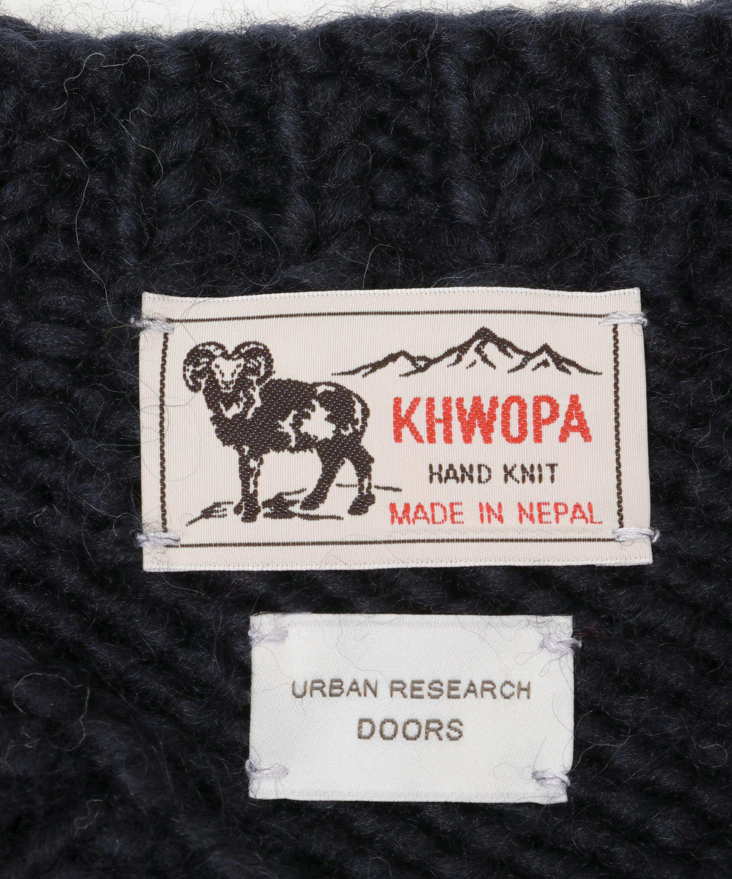 『別注』KHWOPA×DOORS　ニットカーディガン NAVY one