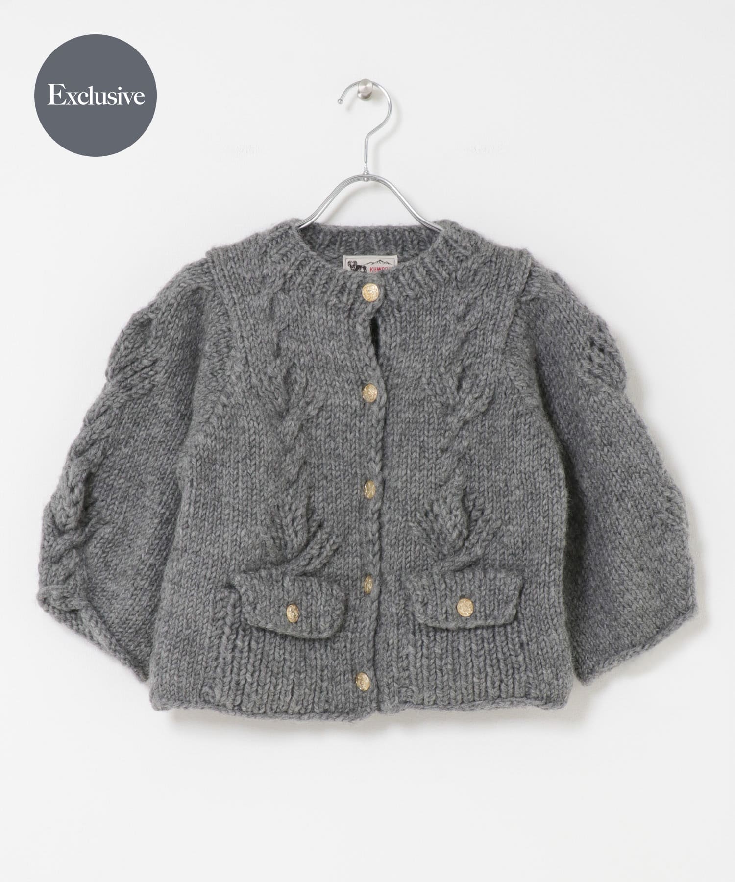 『別注』KHWOPA×DOORS　ニットカーディガン GRAY one