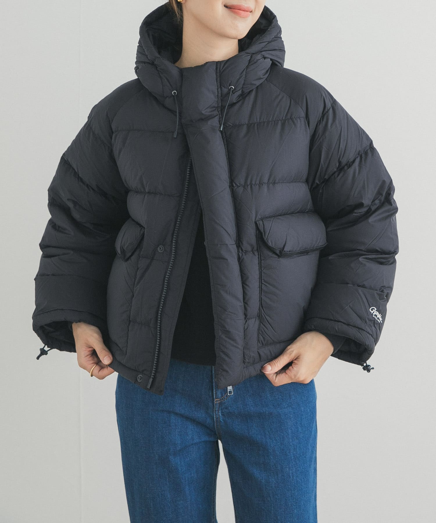 GYMPHLEX　DOWN HOODED SHORT JACKET