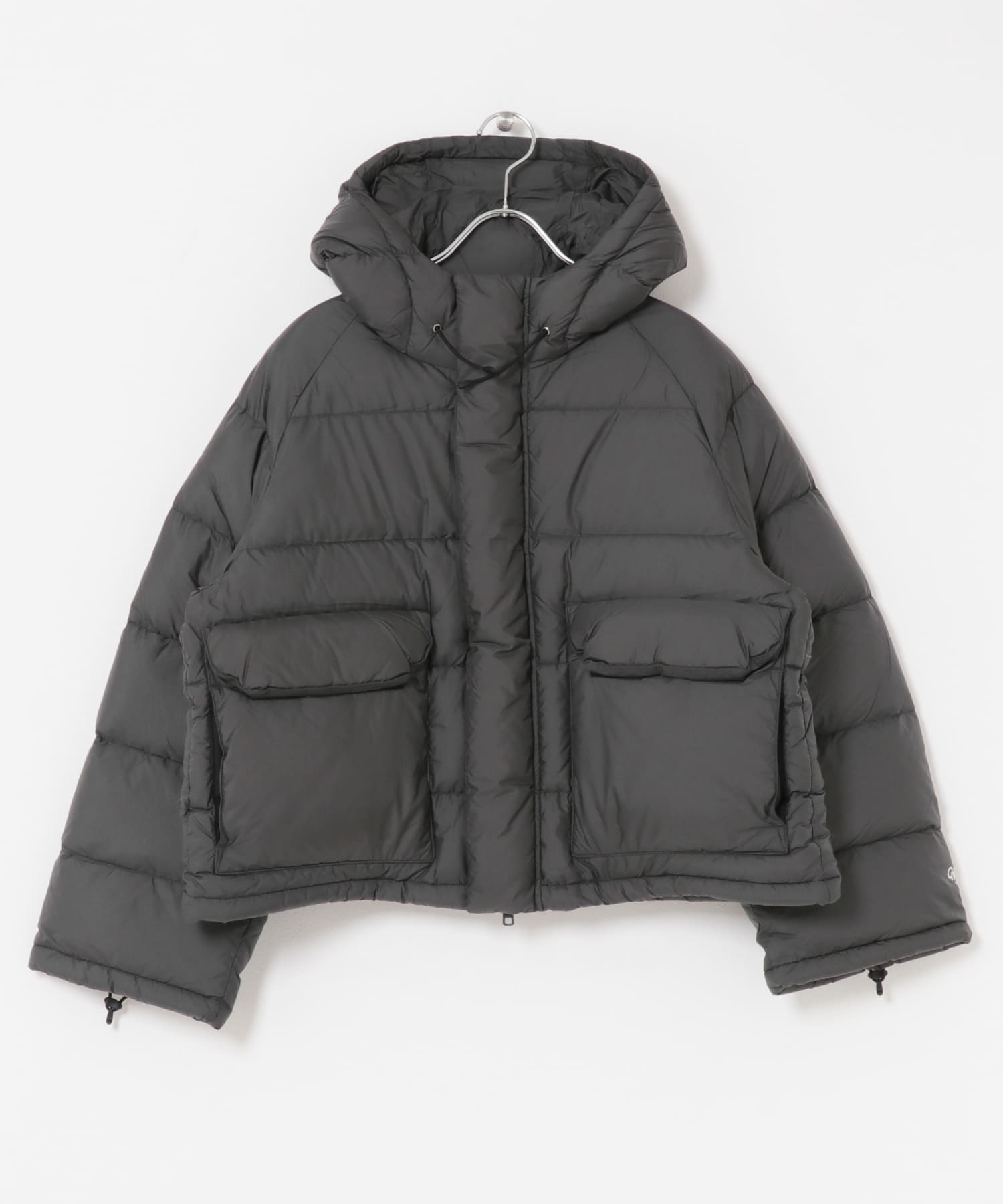 GYMPHLEX　DOWN HOODED SHORT JACKET CHARCOAL 12