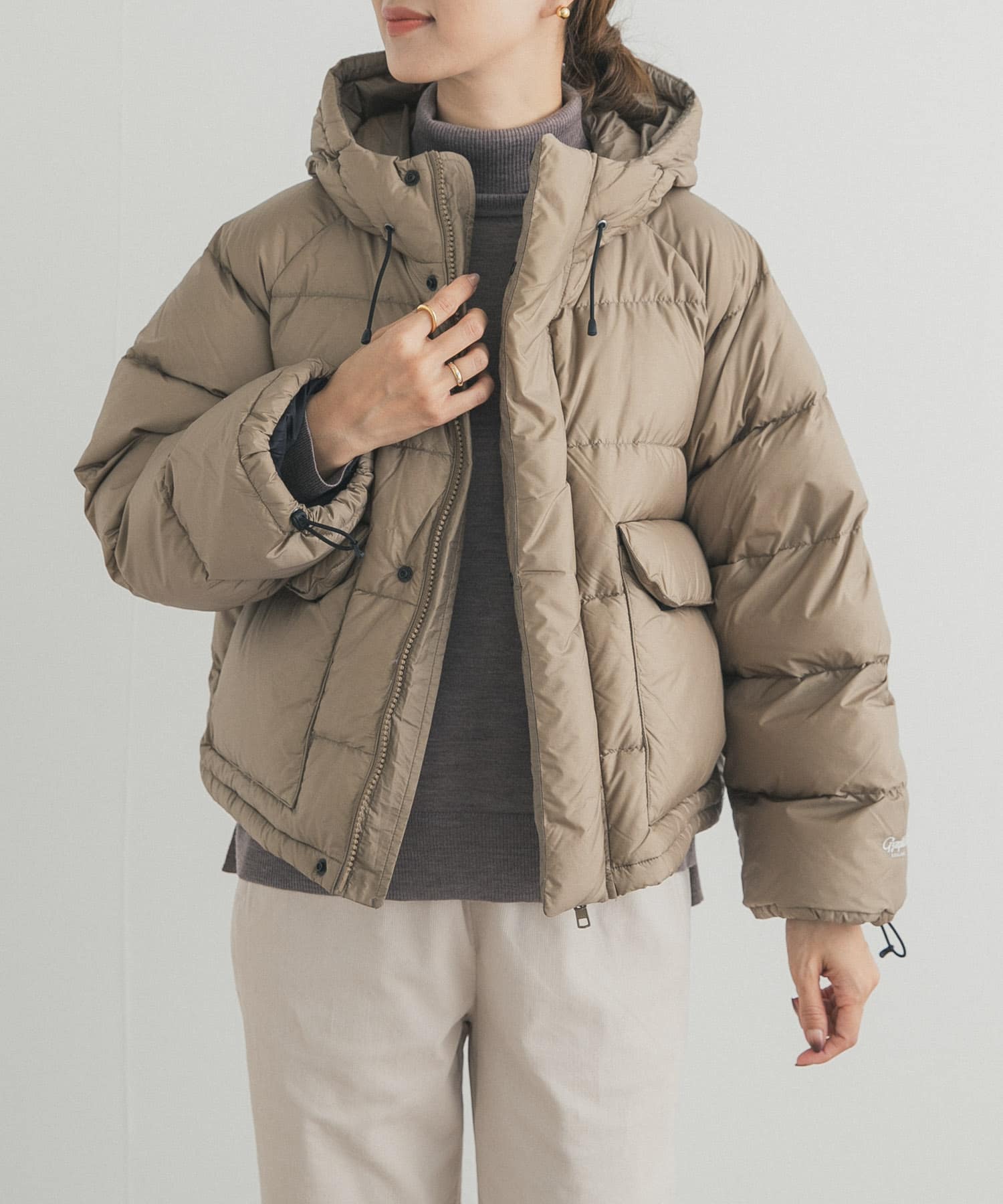 GYMPHLEX　DOWN HOODED SHORT JACKET