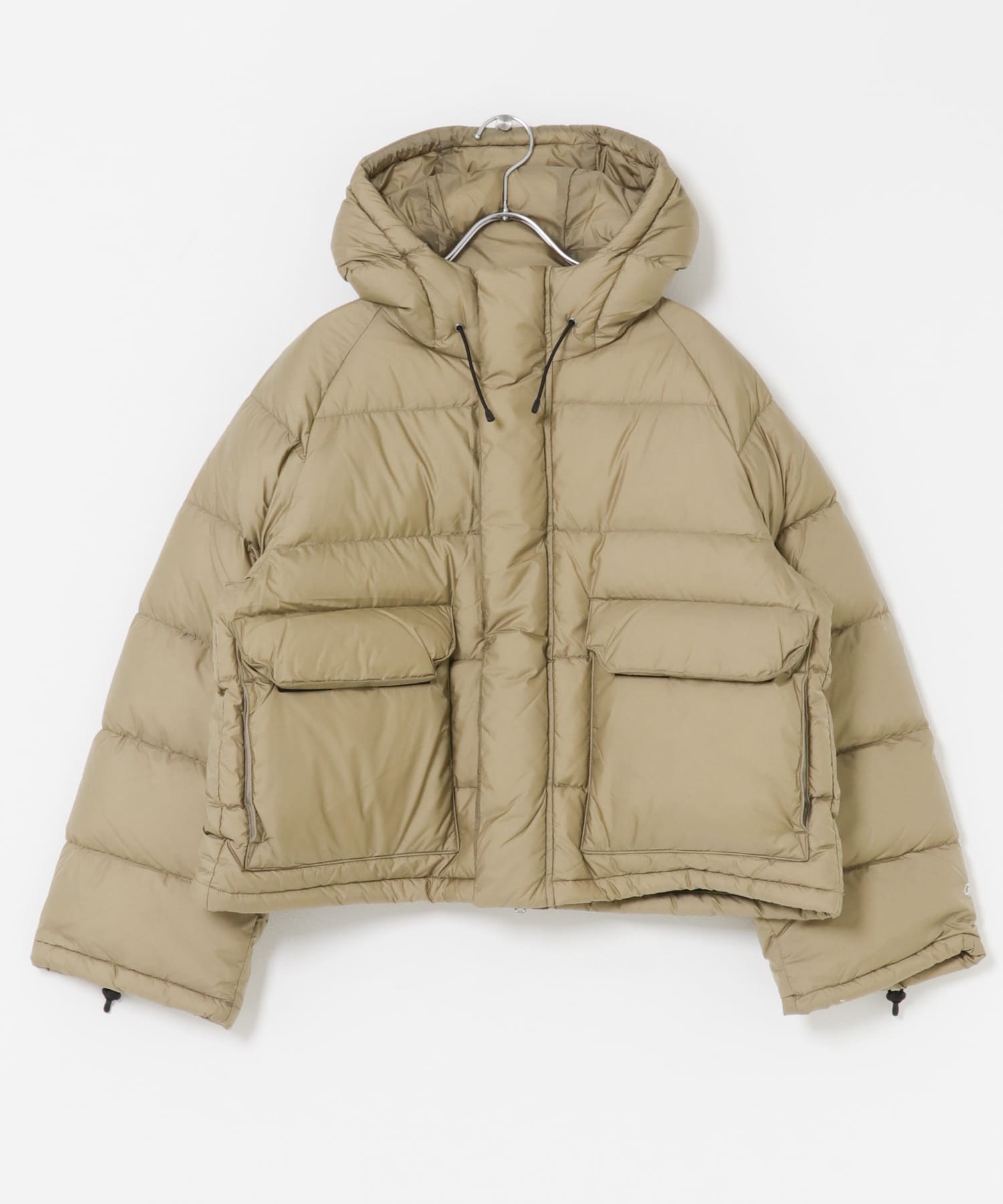 GYMPHLEX　DOWN HOODED SHORT JACKET LT.BEIGE 12