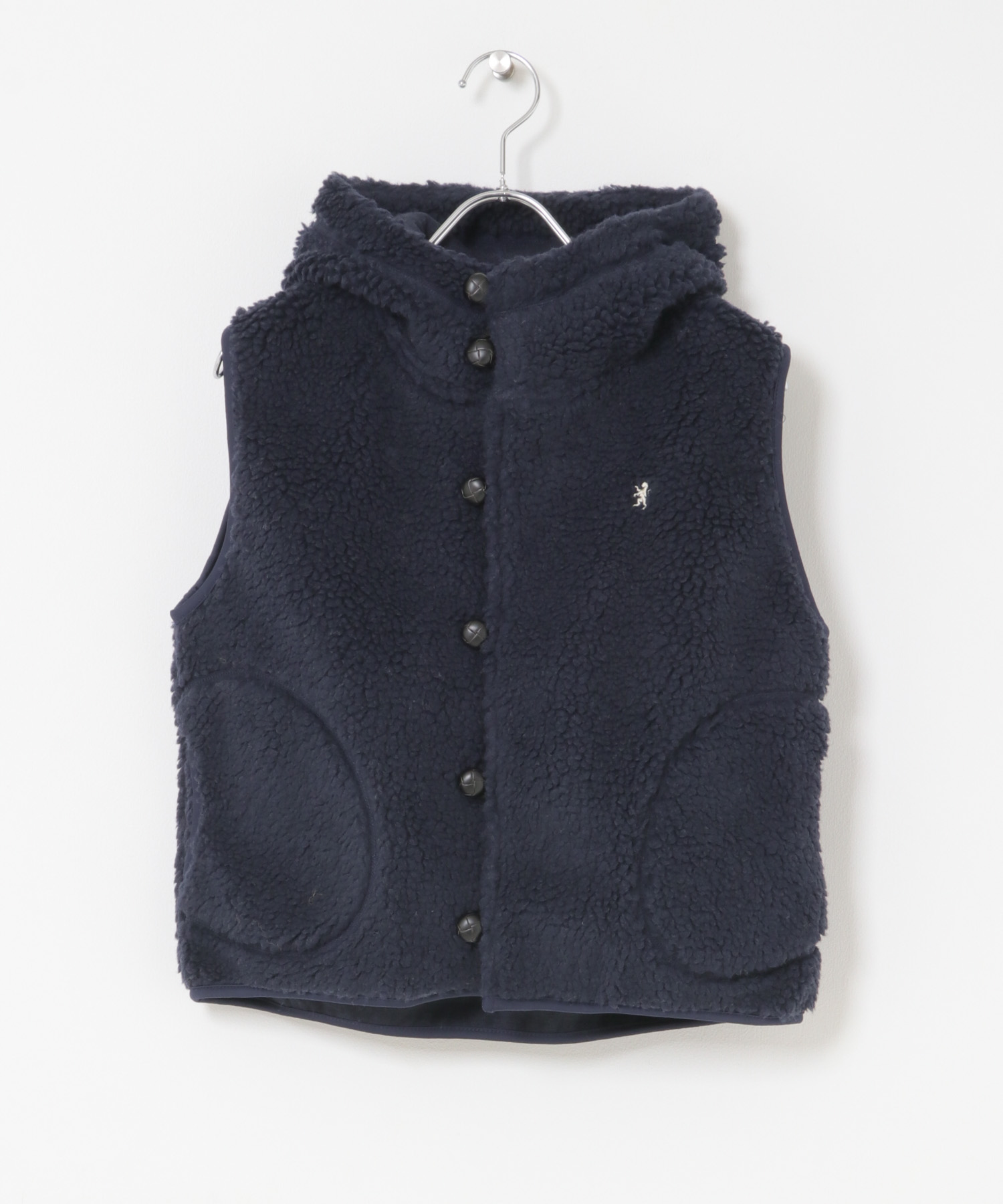 GYMPHLEX　BOA HOODED SHORT VEST NAVY 14