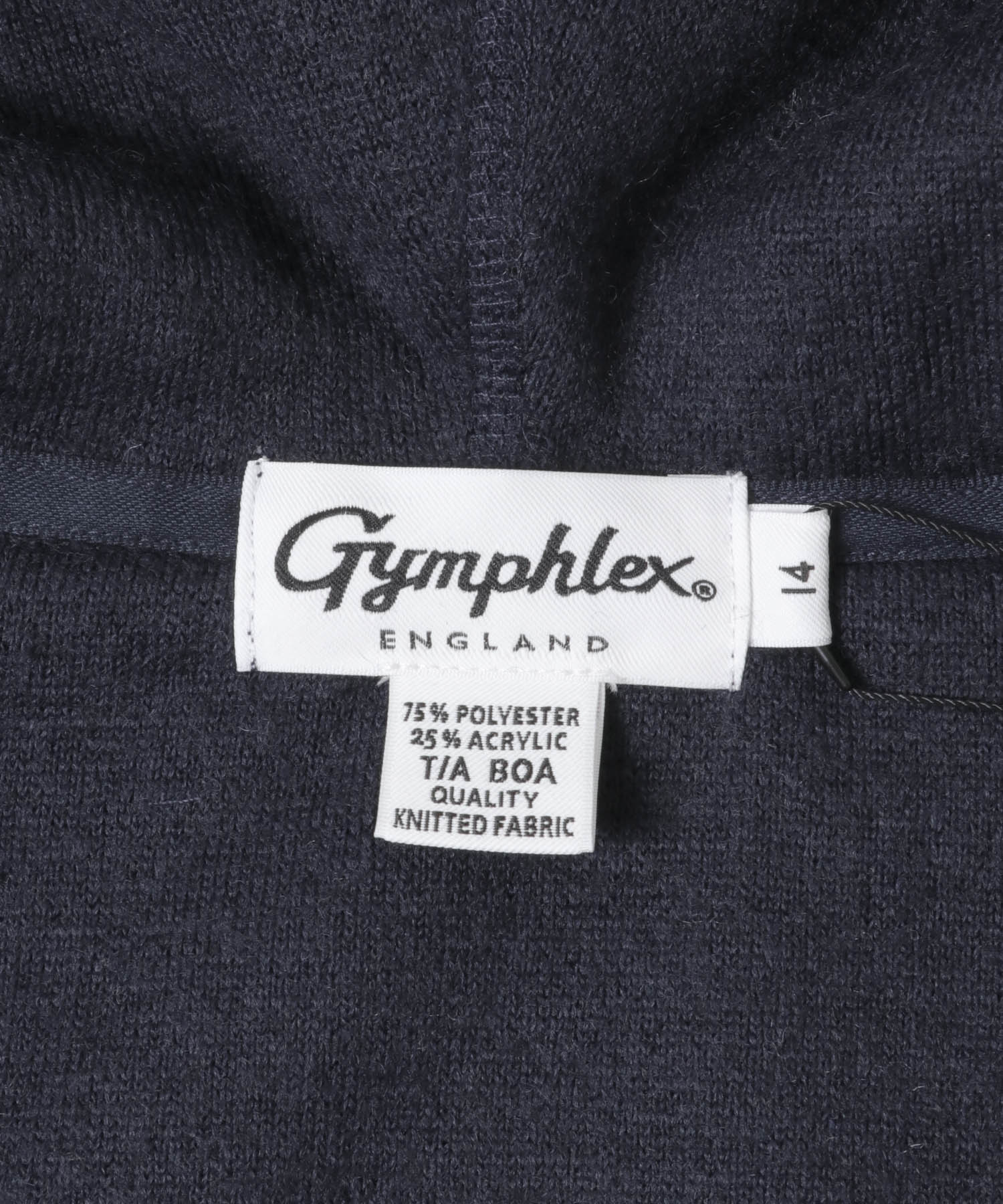 GYMPHLEX　BOA HOODED SHORT VEST NAVY 14