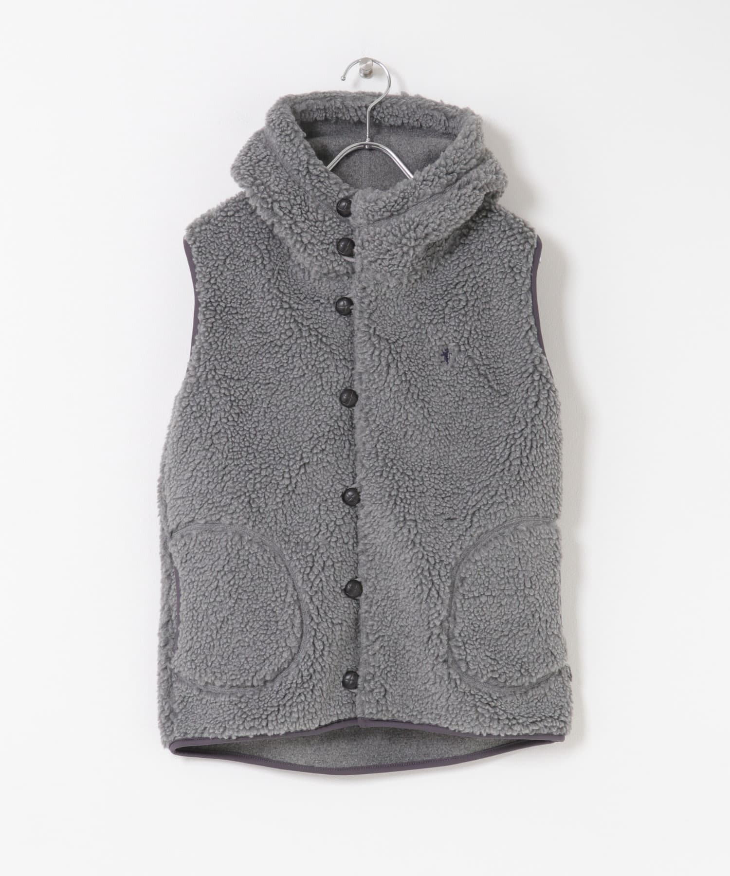 GYMPHLEX　BOA HOODED VEST DK.GREY 14