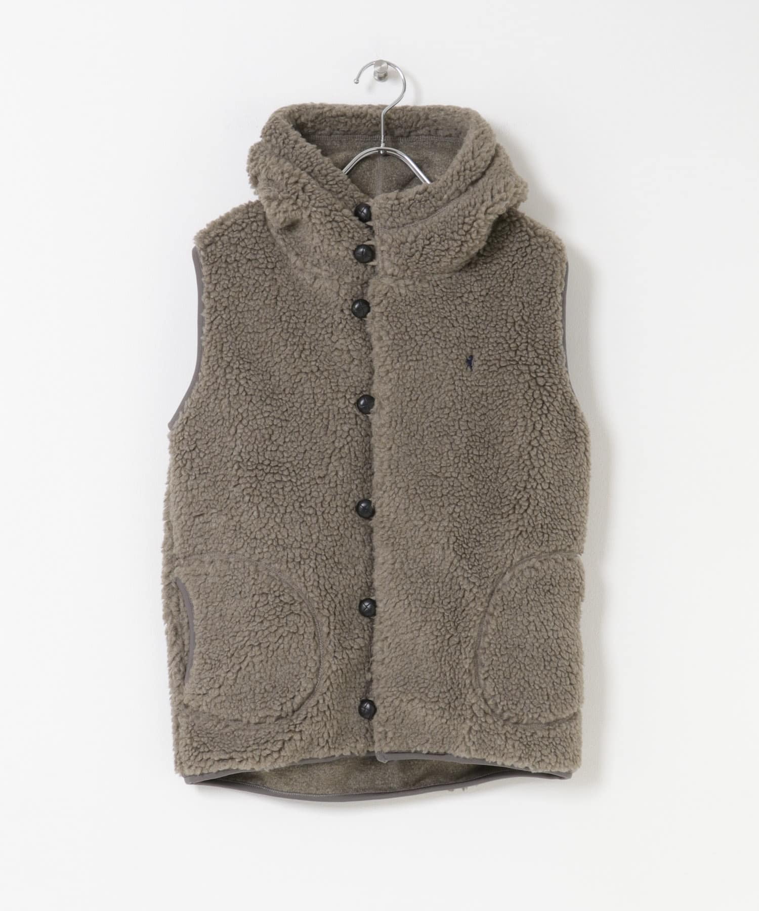 GYMPHLEX　BOA HOODED VEST DK.BEIGE 14