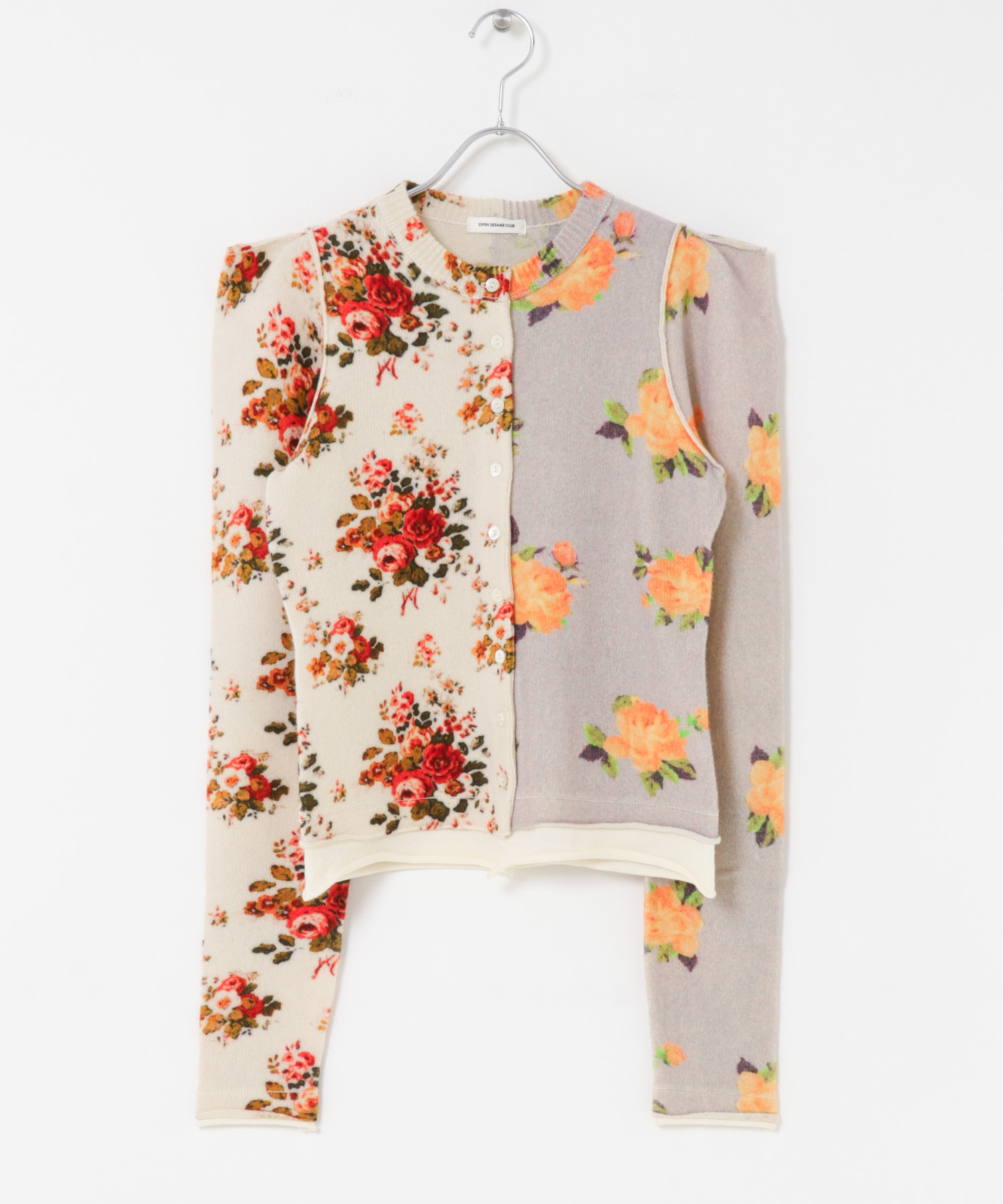 OPEN SESAME CLUB　dual-tone bloom cardigan