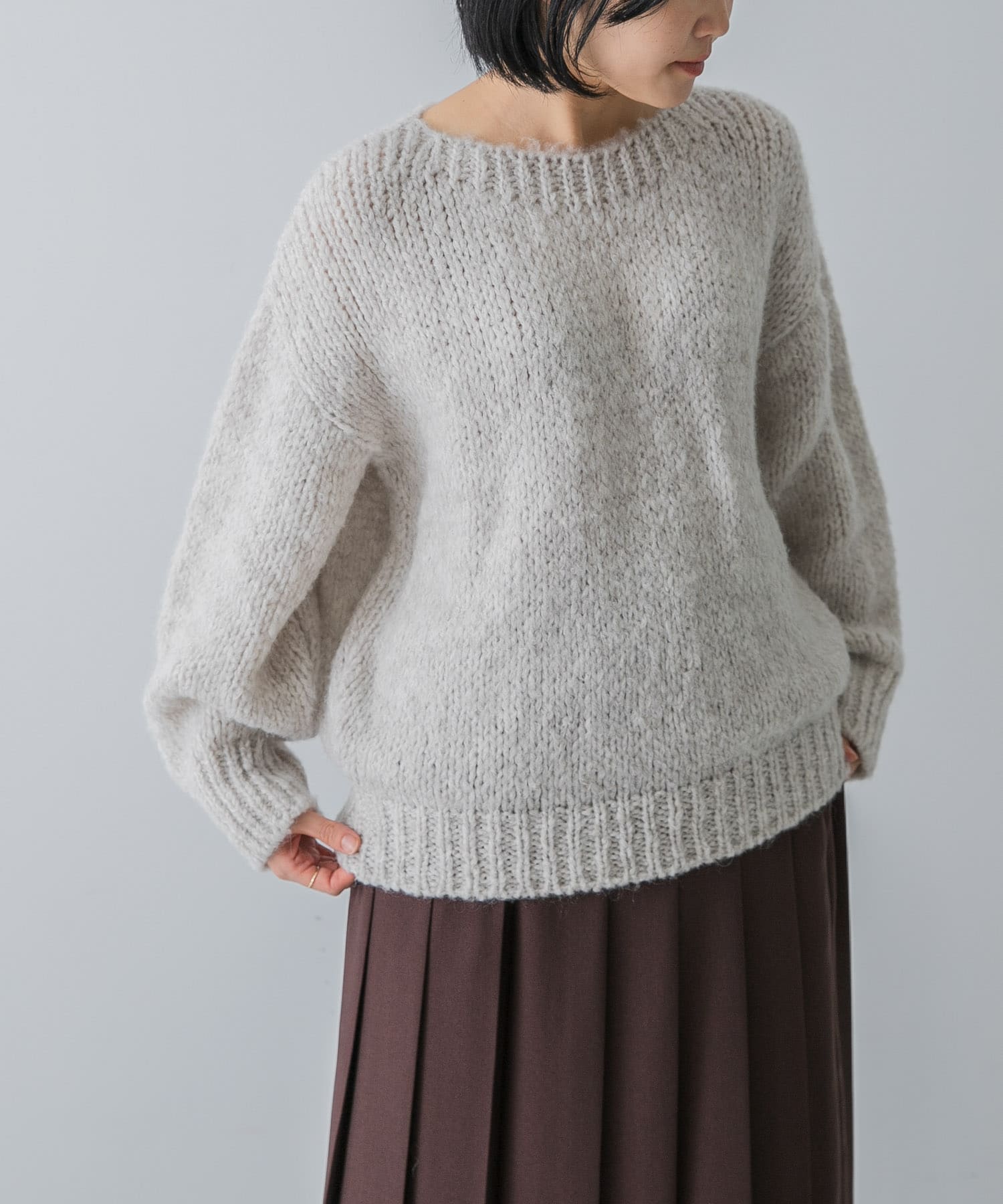 『別注』TRICOTS JEAN MARC×DOORS　boat neck loose knit