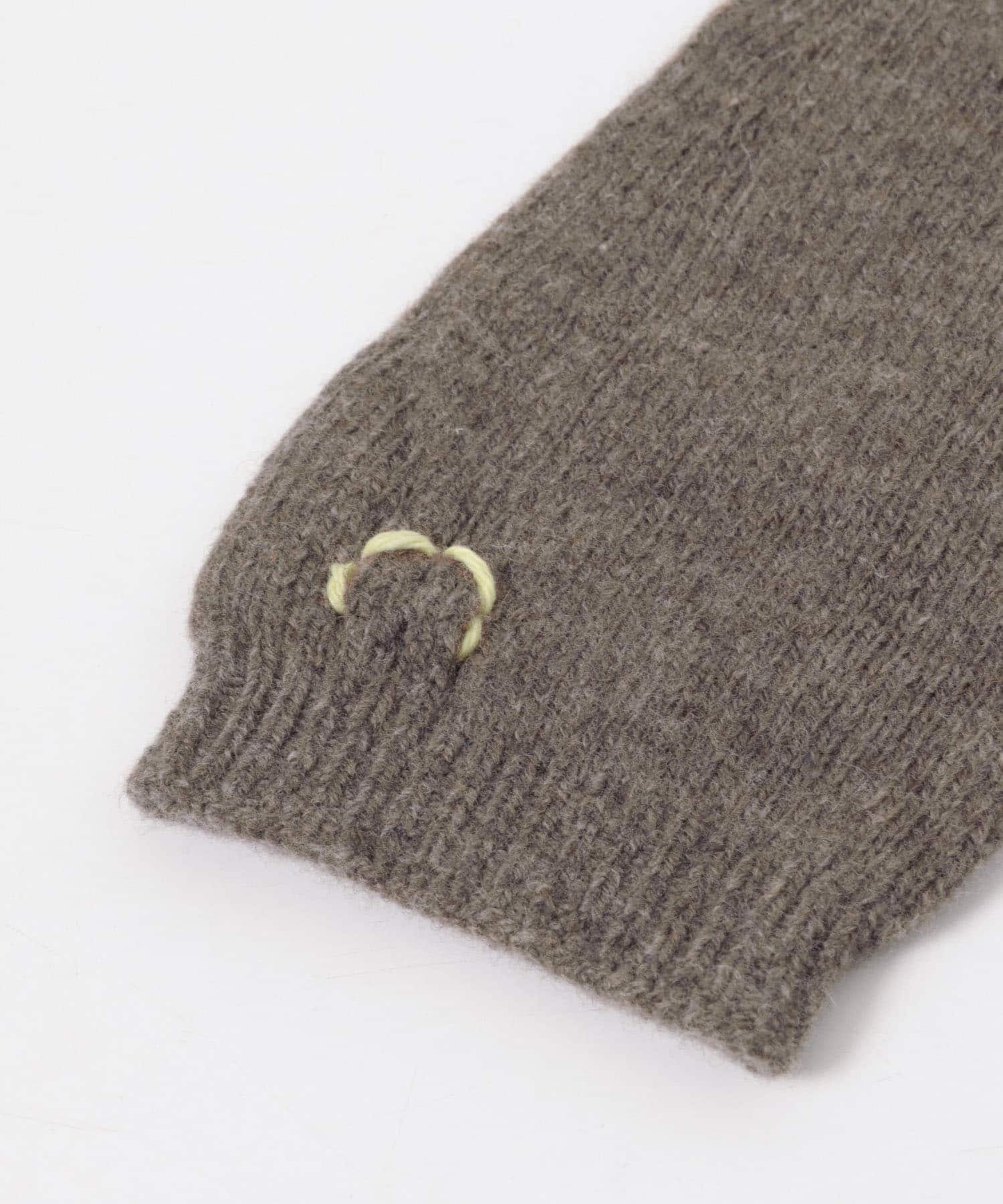 unfil　wool fingerless gloves d.mocha 1