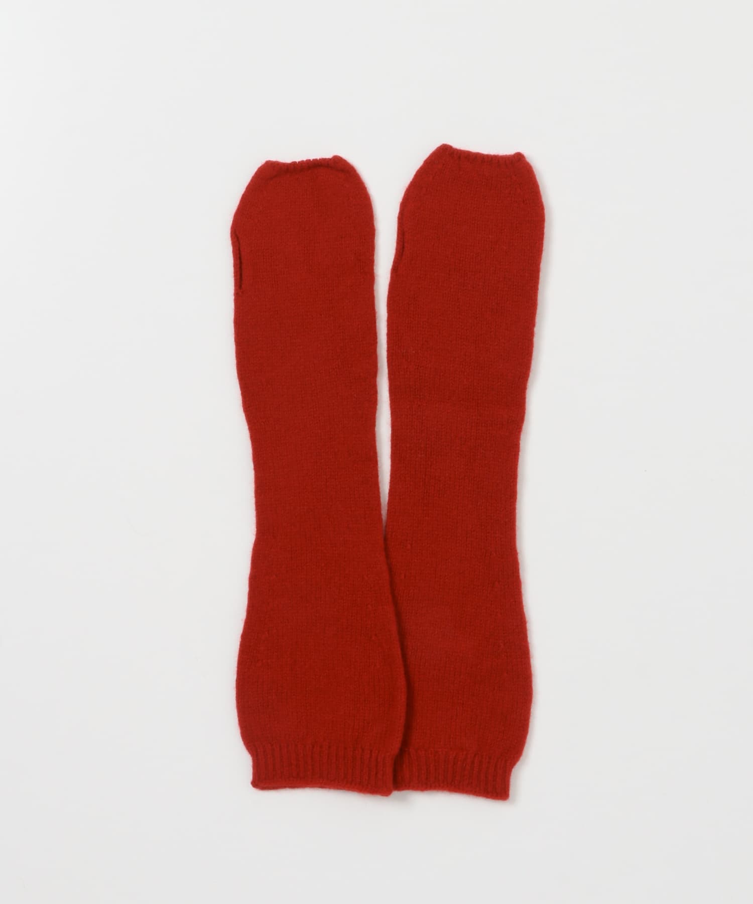 unfil　wool fingerless gloves red 1