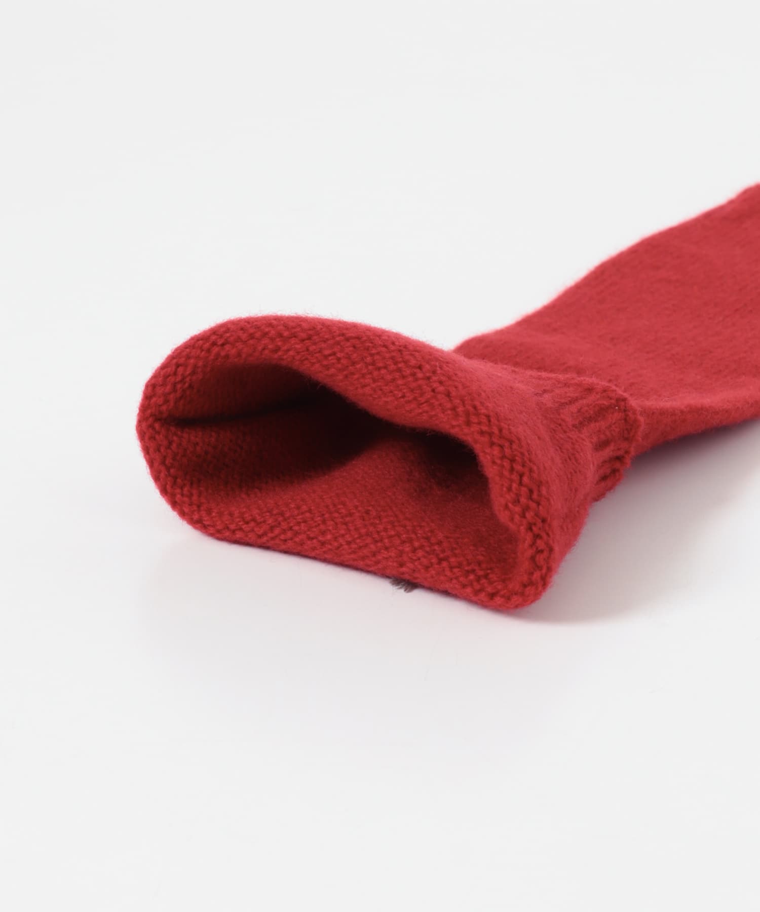 unfil　wool fingerless gloves red 1
