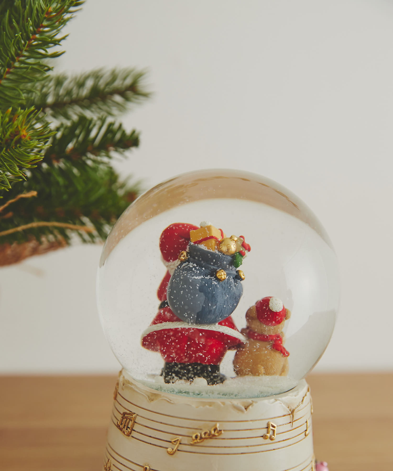 Mark's　スノードーム オルゴール サンタ・ベア -