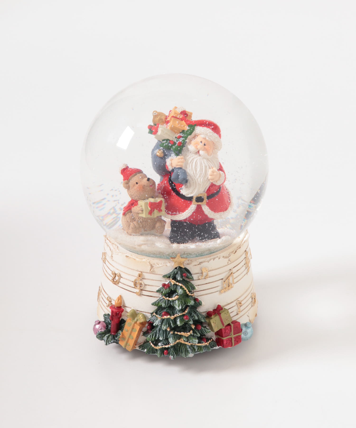 Mark's　スノードーム オルゴール サンタ・ベア -