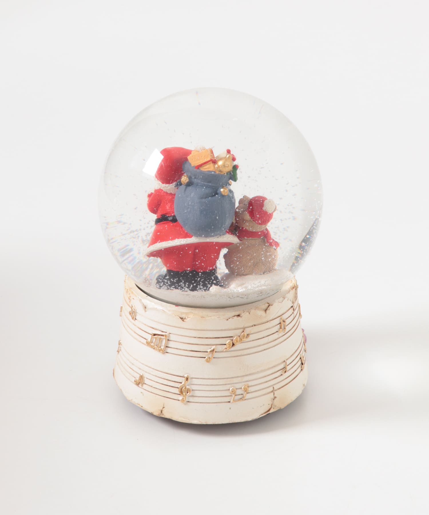 Mark's　スノードーム オルゴール サンタ・ベア -