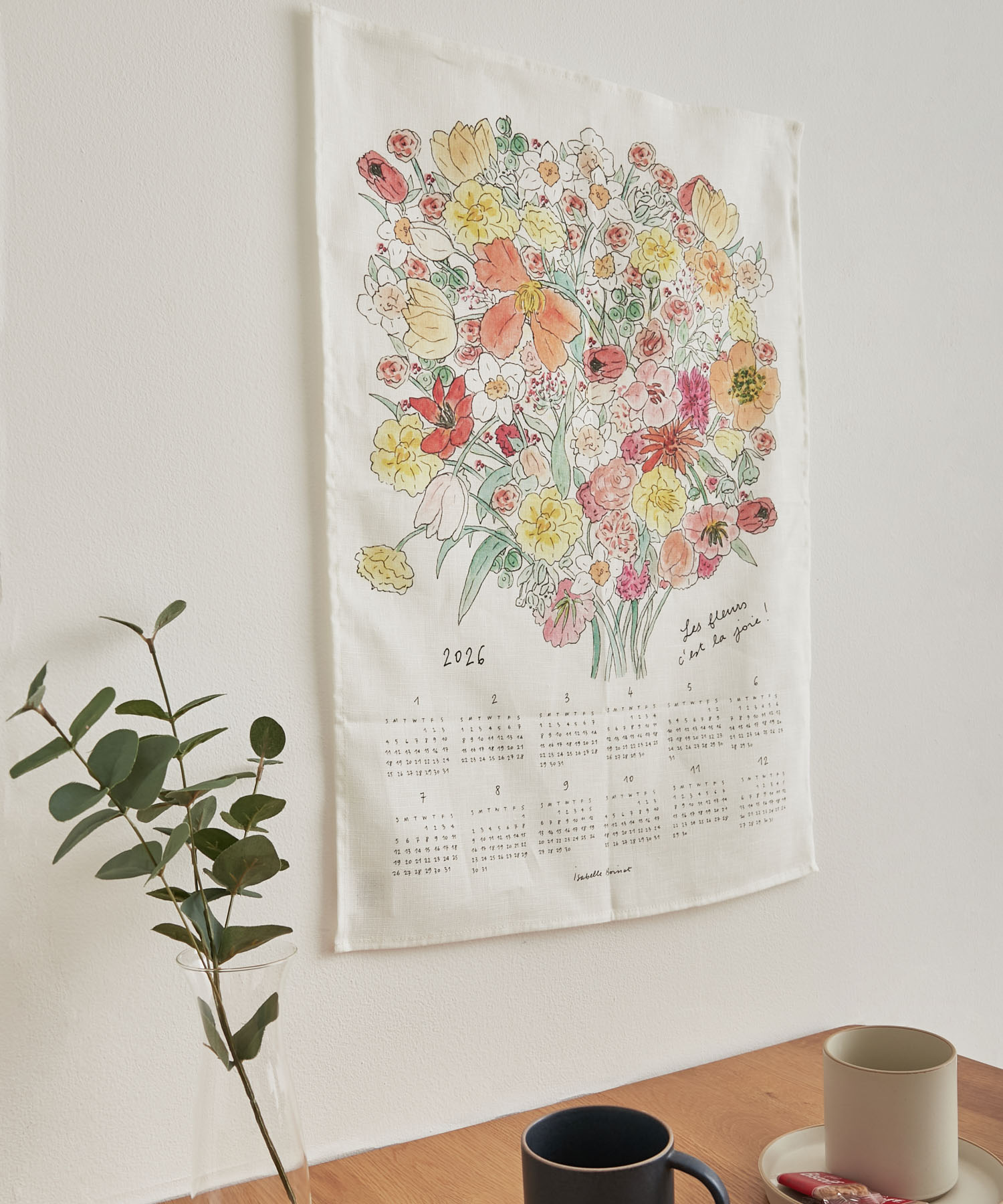 『WEB限定』2026 リネンカレンダー うれしい花束