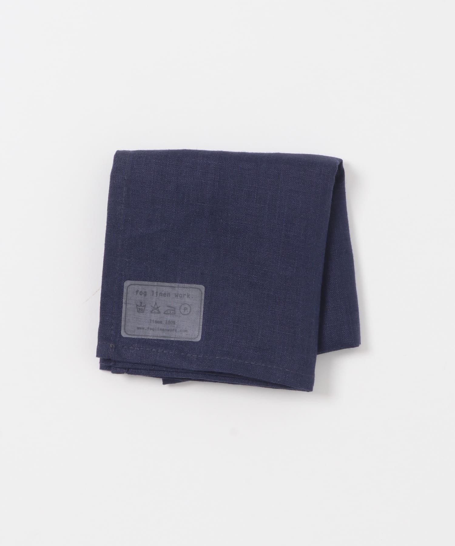 fog linen work　リネンハンカチ ブルーインディゴ
