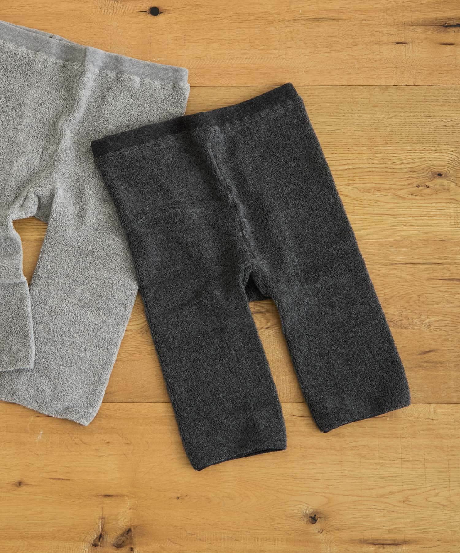 meri ja kuu　4分丈インナーパンツ シルクコットンパイル charcoal -