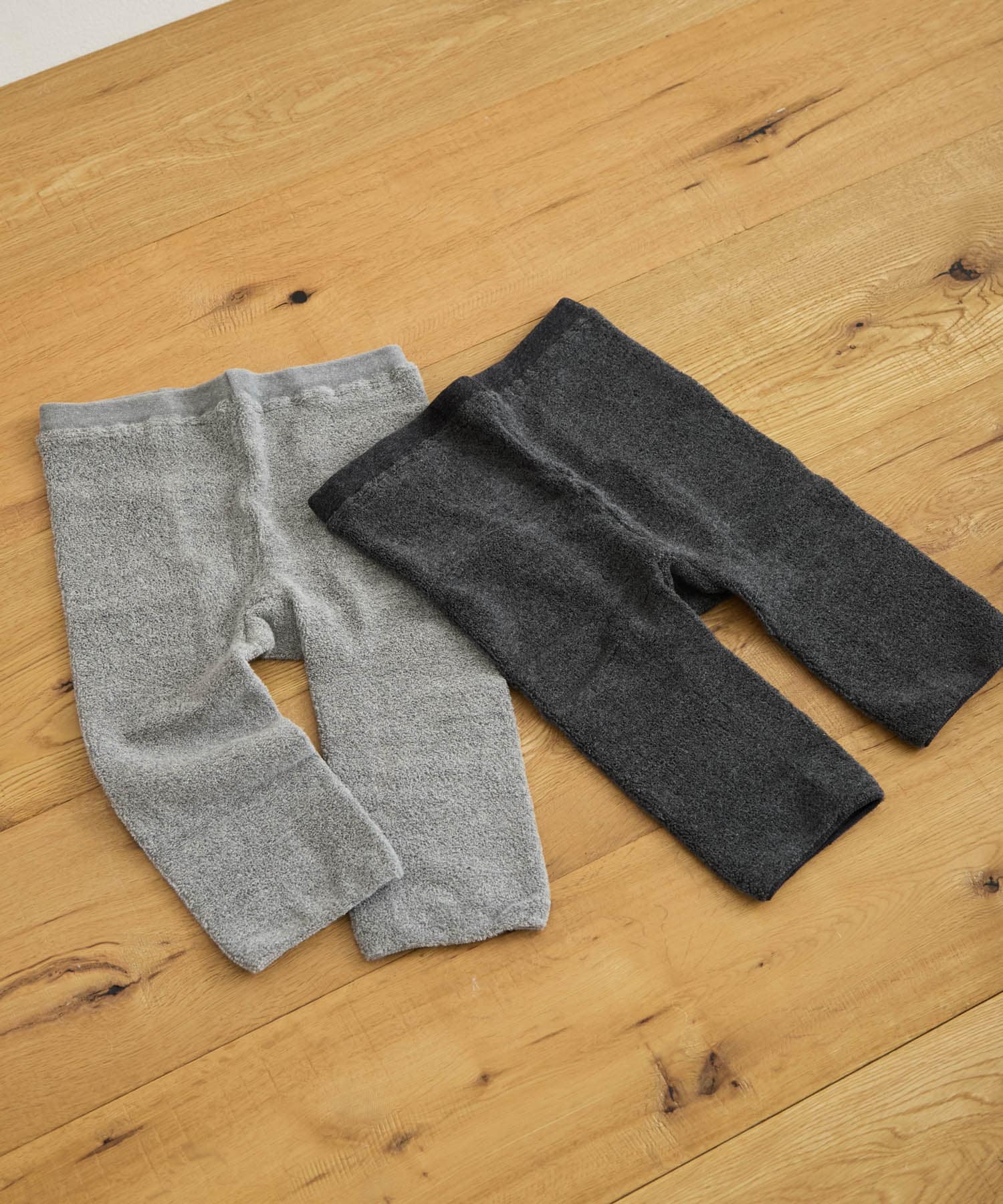 meri ja kuu　4分丈インナーパンツ シルクコットンパイル charcoal -