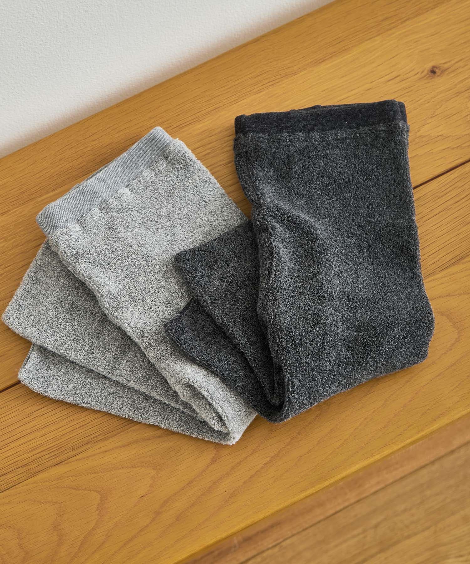 meri ja kuu　4分丈インナーパンツ シルクコットンパイル charcoal -