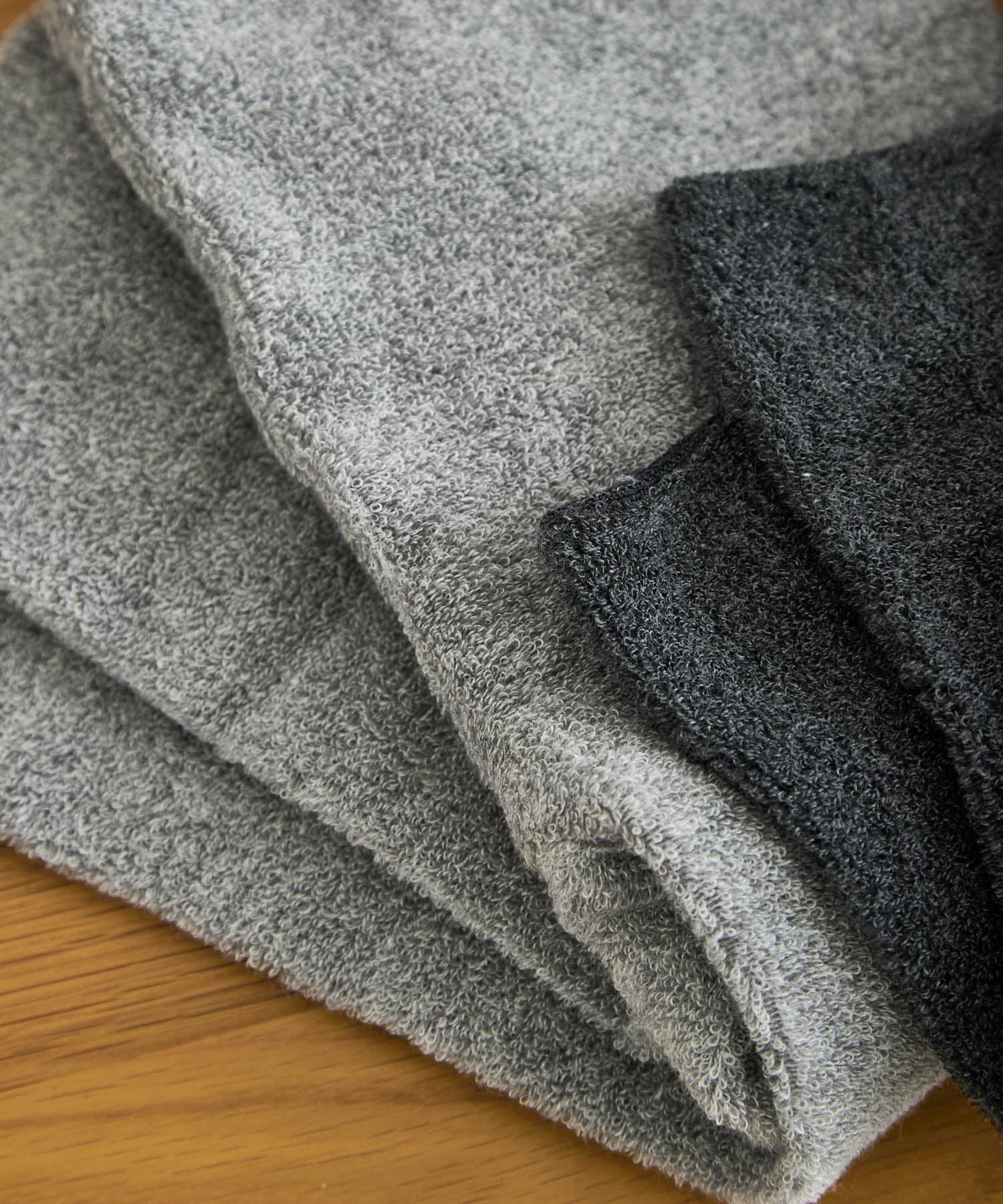 meri ja kuu　4分丈インナーパンツ シルクコットンパイル charcoal -