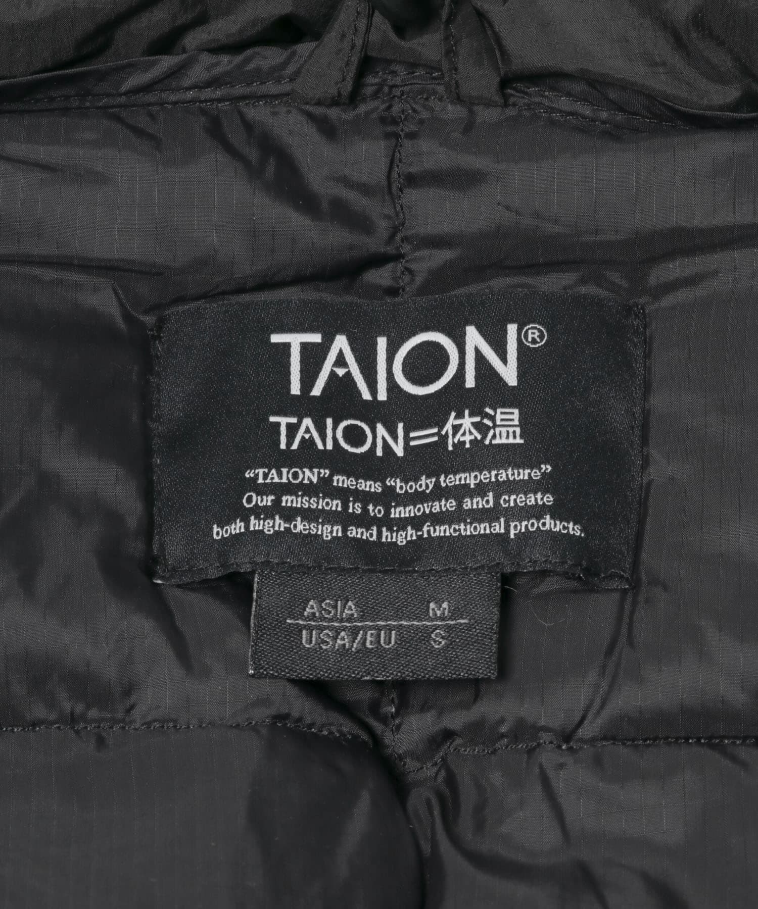 TAION　WORK W-ZIP VOLUME DOWN JACKET Black M
