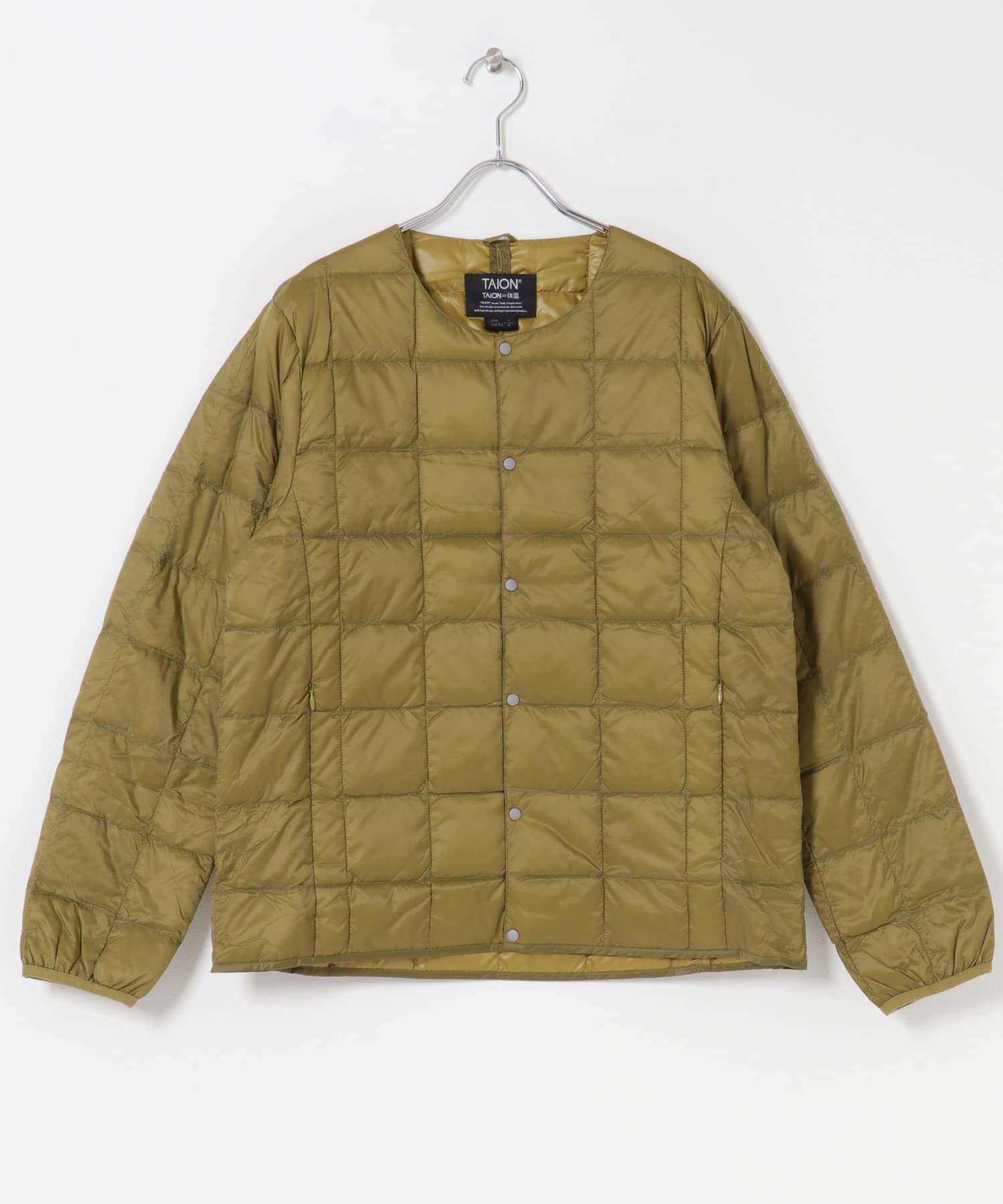 TAION　CREW NECK BUTTON DOWN JACKET