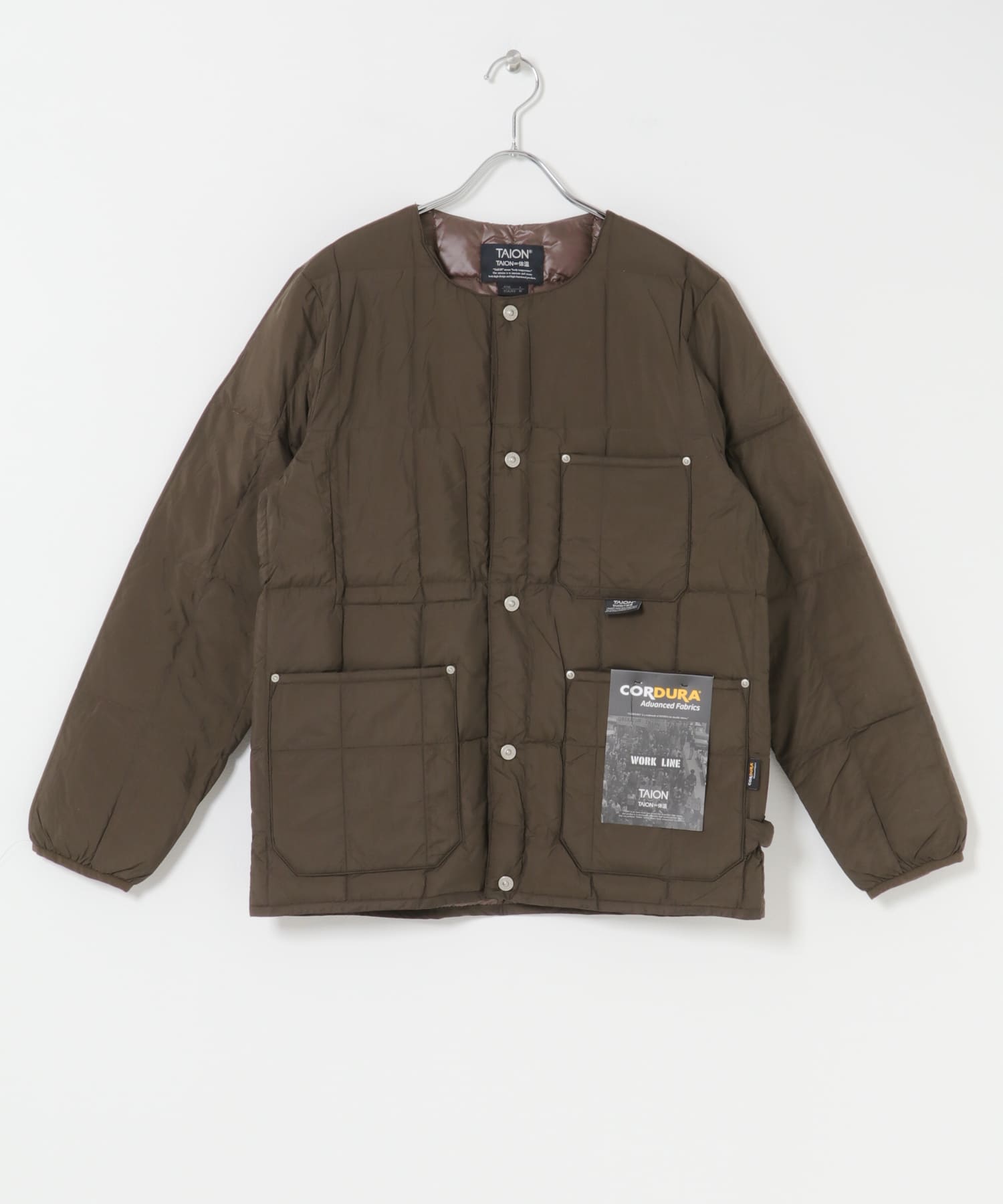 TAION　WORK CREW NECK DOWN JACKET