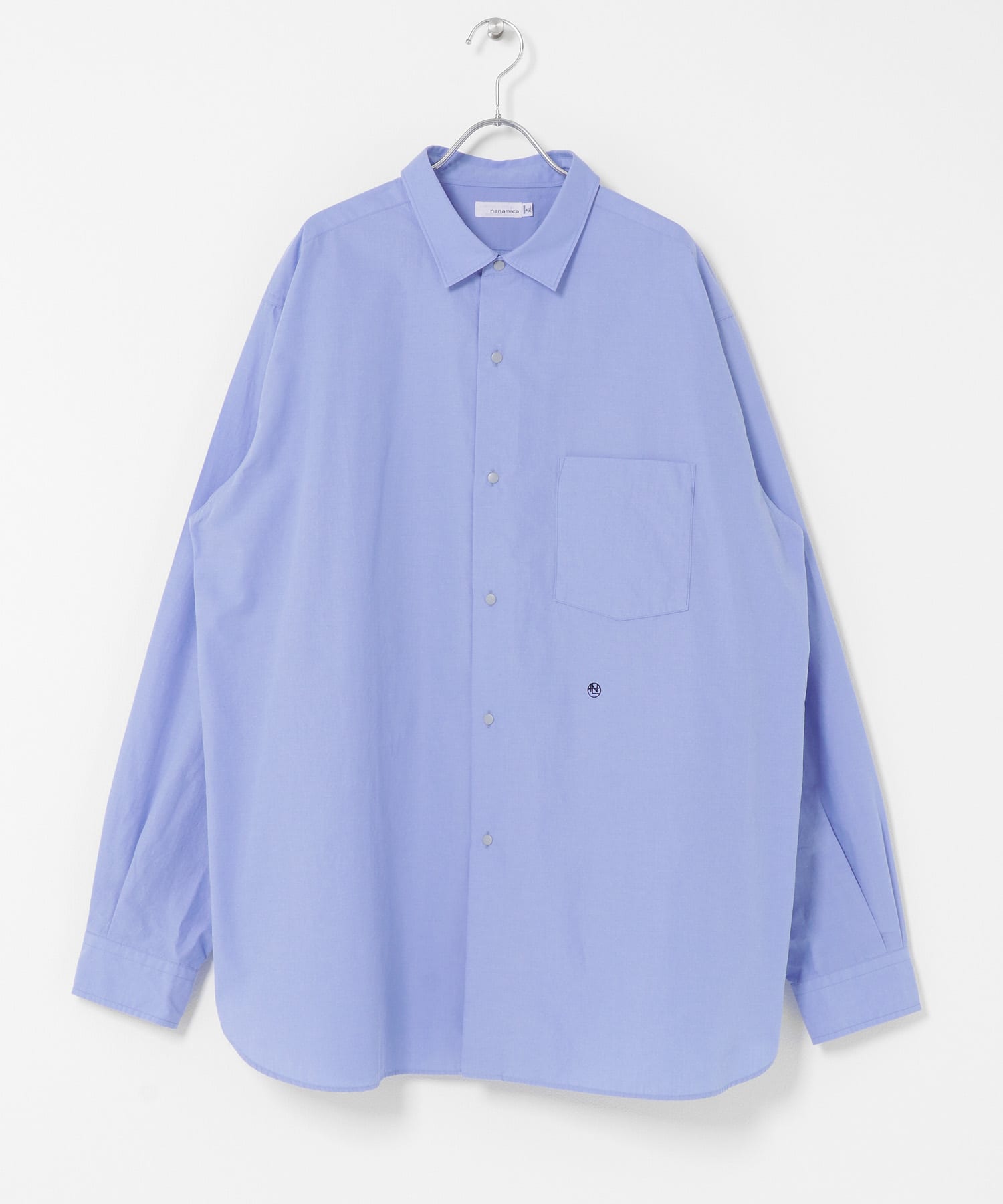 nanamica　Regular Collar Wind Shirts Sax M