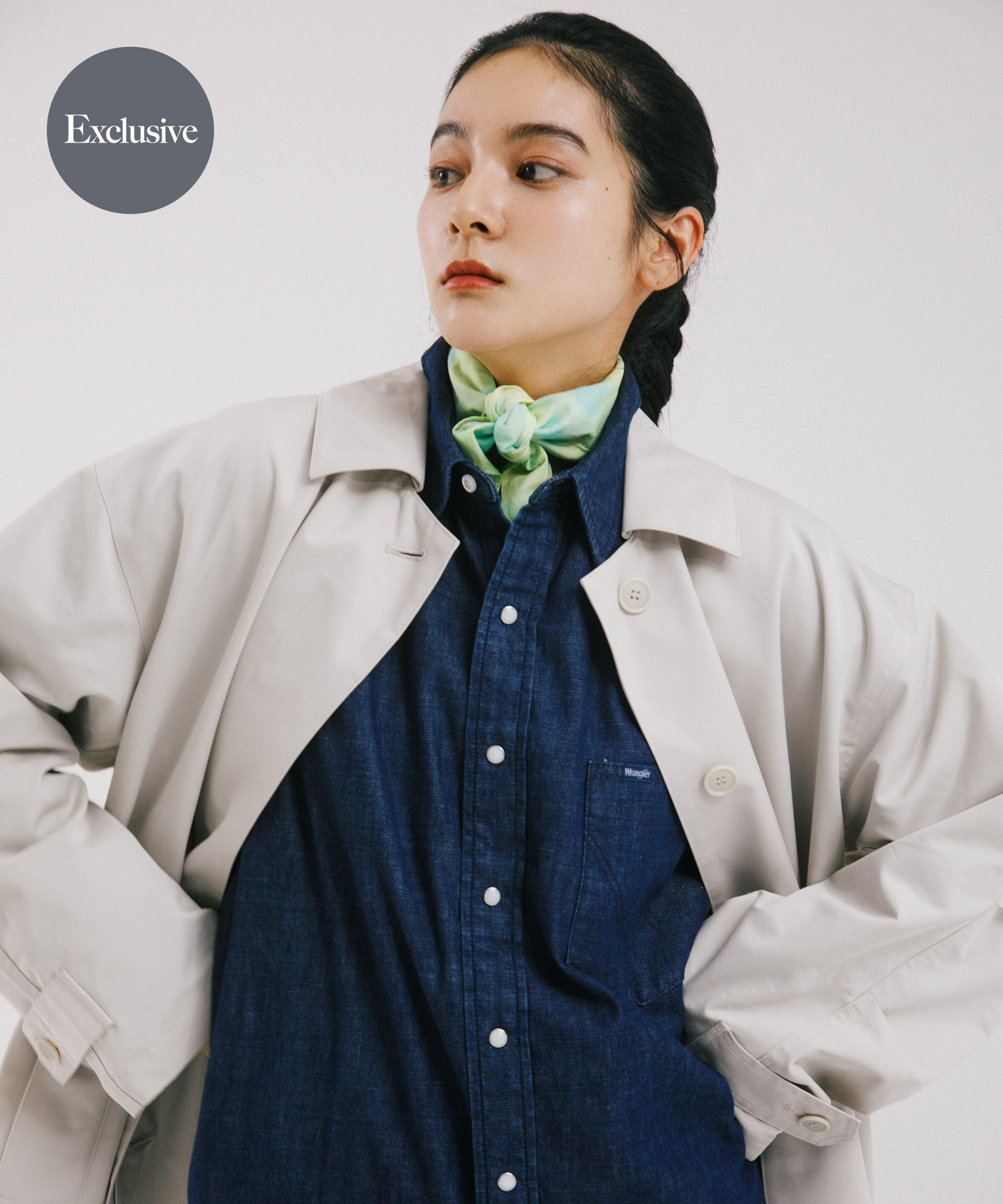 『別注』Wrangler×EKAL　LONG-SLEEVEデニムワークシャツ