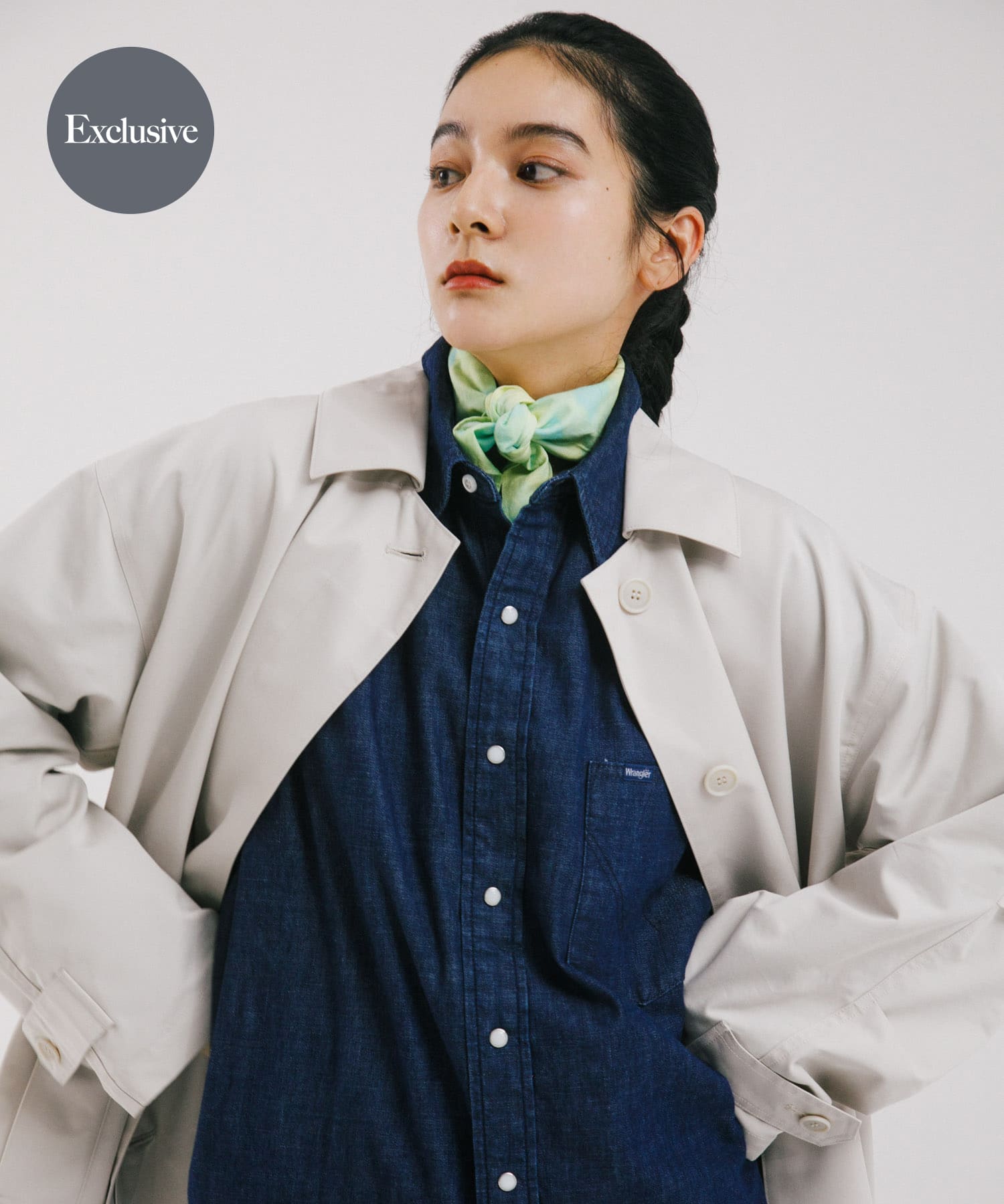 『別注』Wrangler×EKAL　LONG-SLEEVEデニムワークシャツ