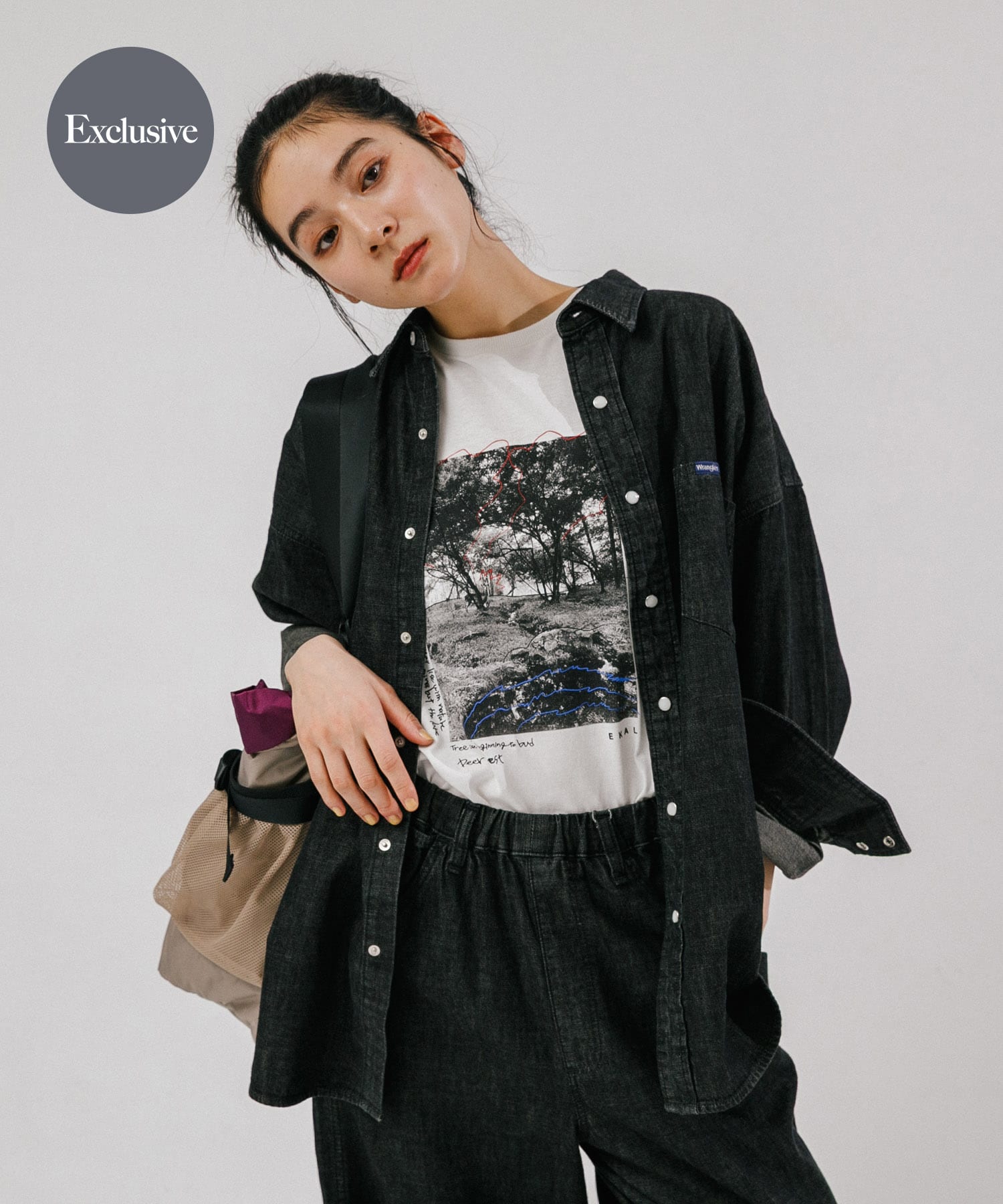 『別注』Wrangler×EKAL　LONG-SLEEVEデニムワークシャツ