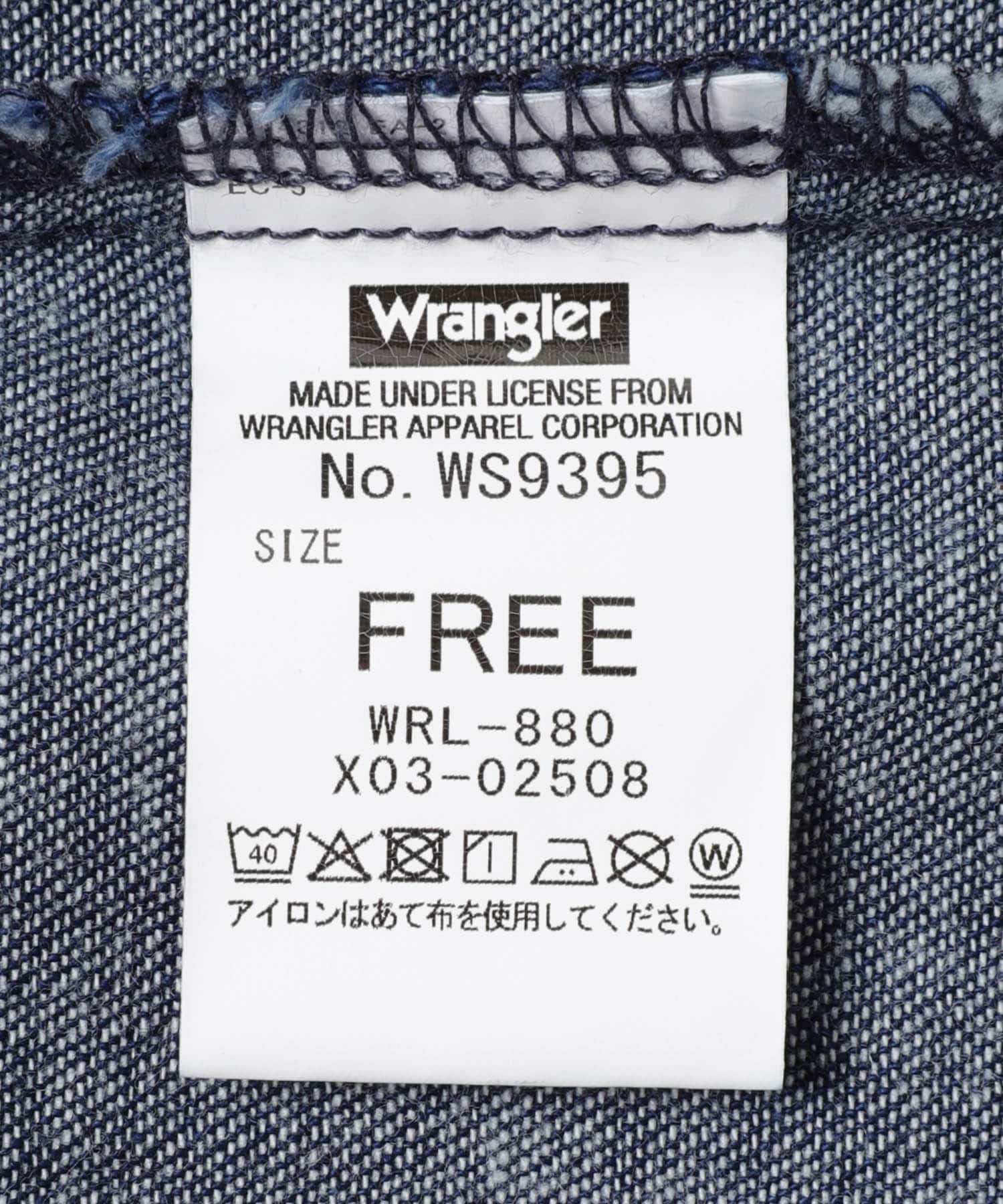 『別注』Wrangler×EKAL　LONG-SLEEVEデニムワークシャツ BLACK Free