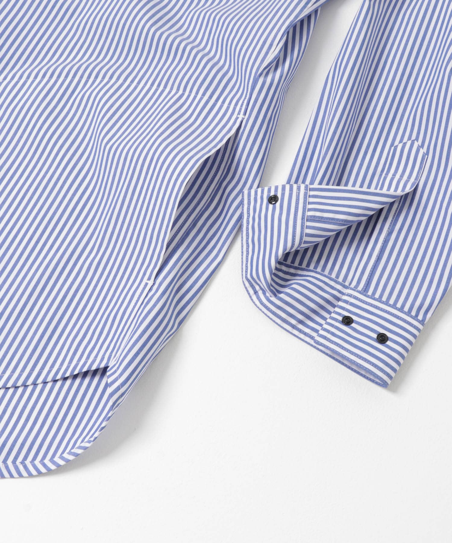 エステネージュ ロングスリーブシャツ ストライプ M