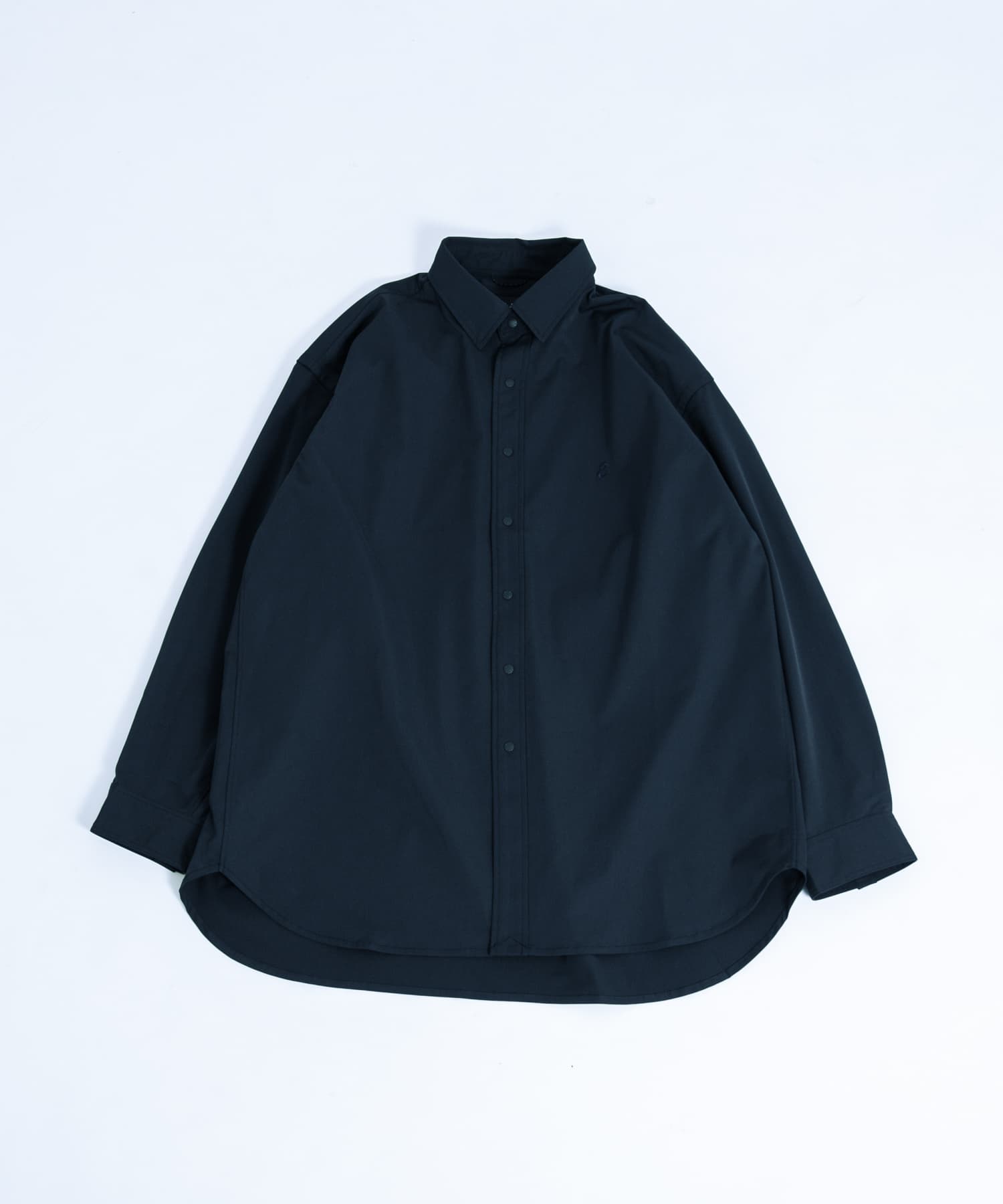 SOLOTEXツイルレギュラーカラーシャツ ネイビー M