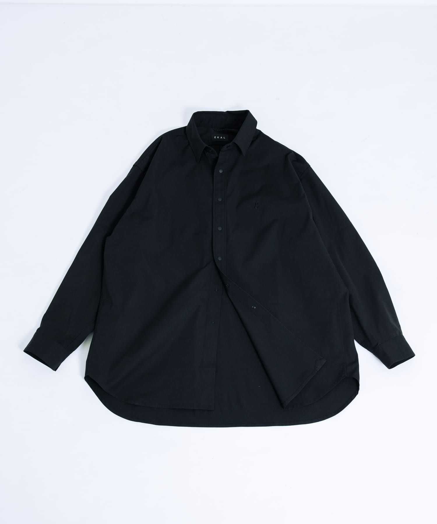 SOLOTEXツイルレギュラーカラーシャツ ブラック M