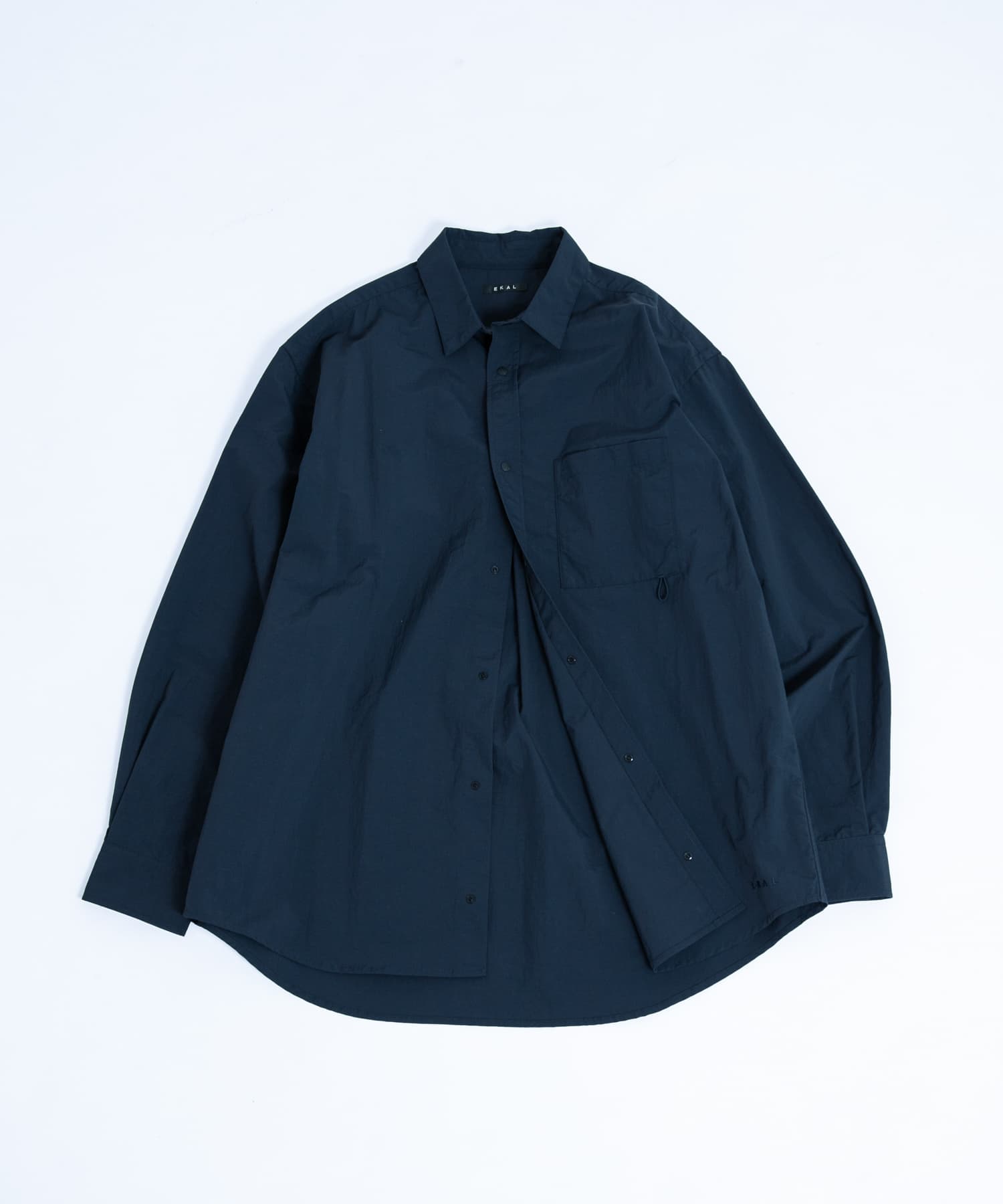 『UR TECH』ナイロンタッサーロングスリーブシャツ ネイビー M